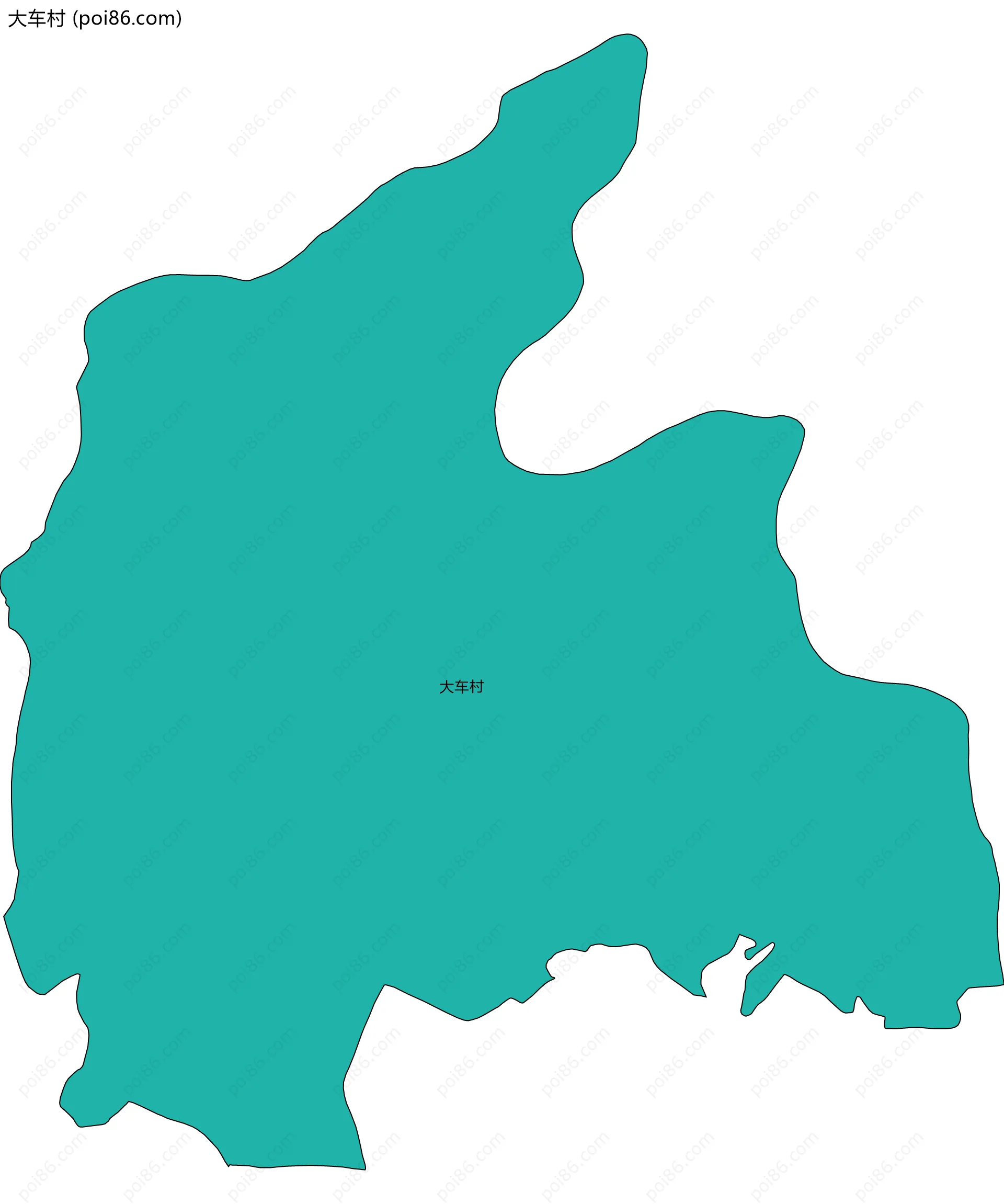 大车村边界地图