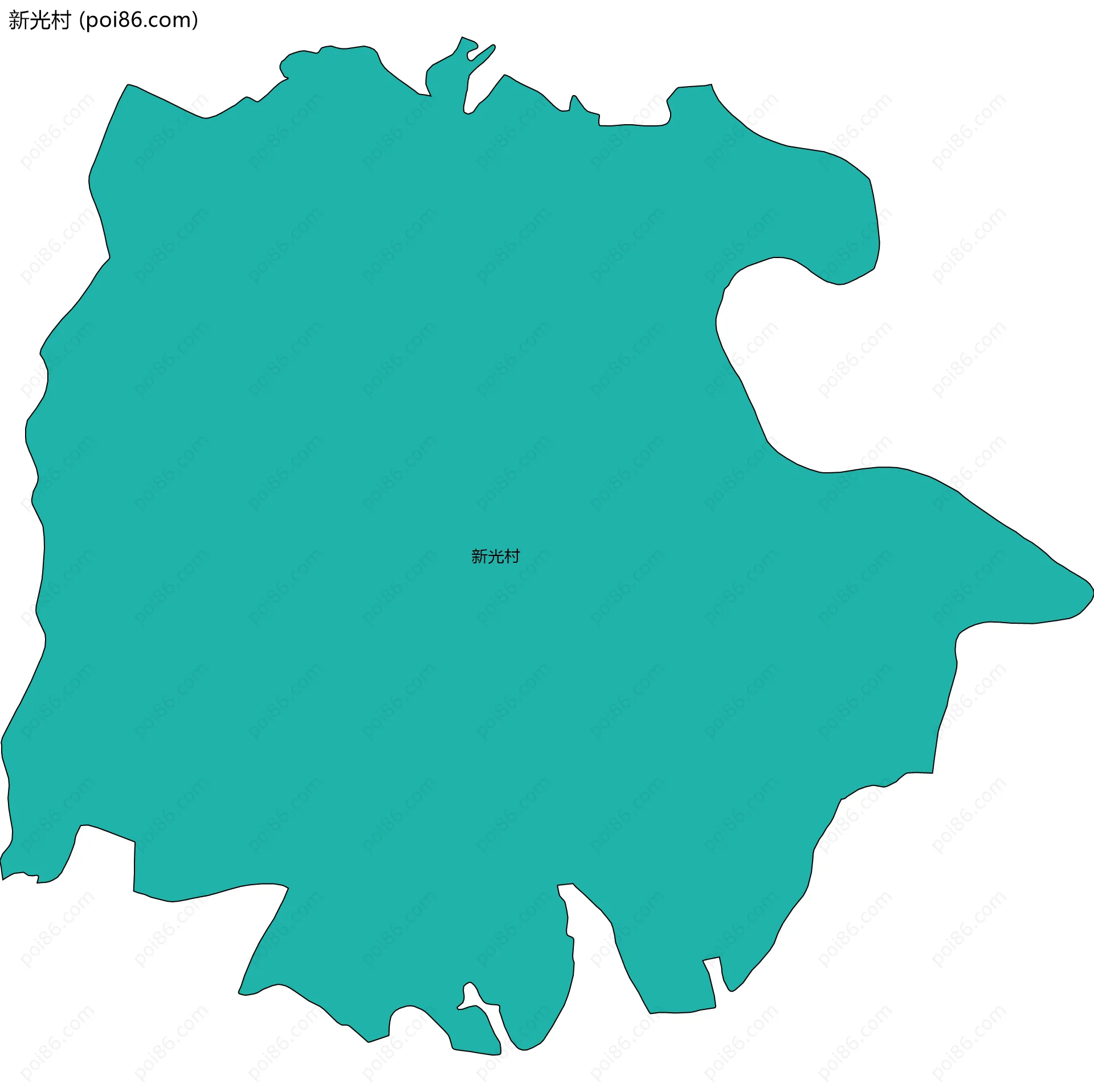 新光村边界地图