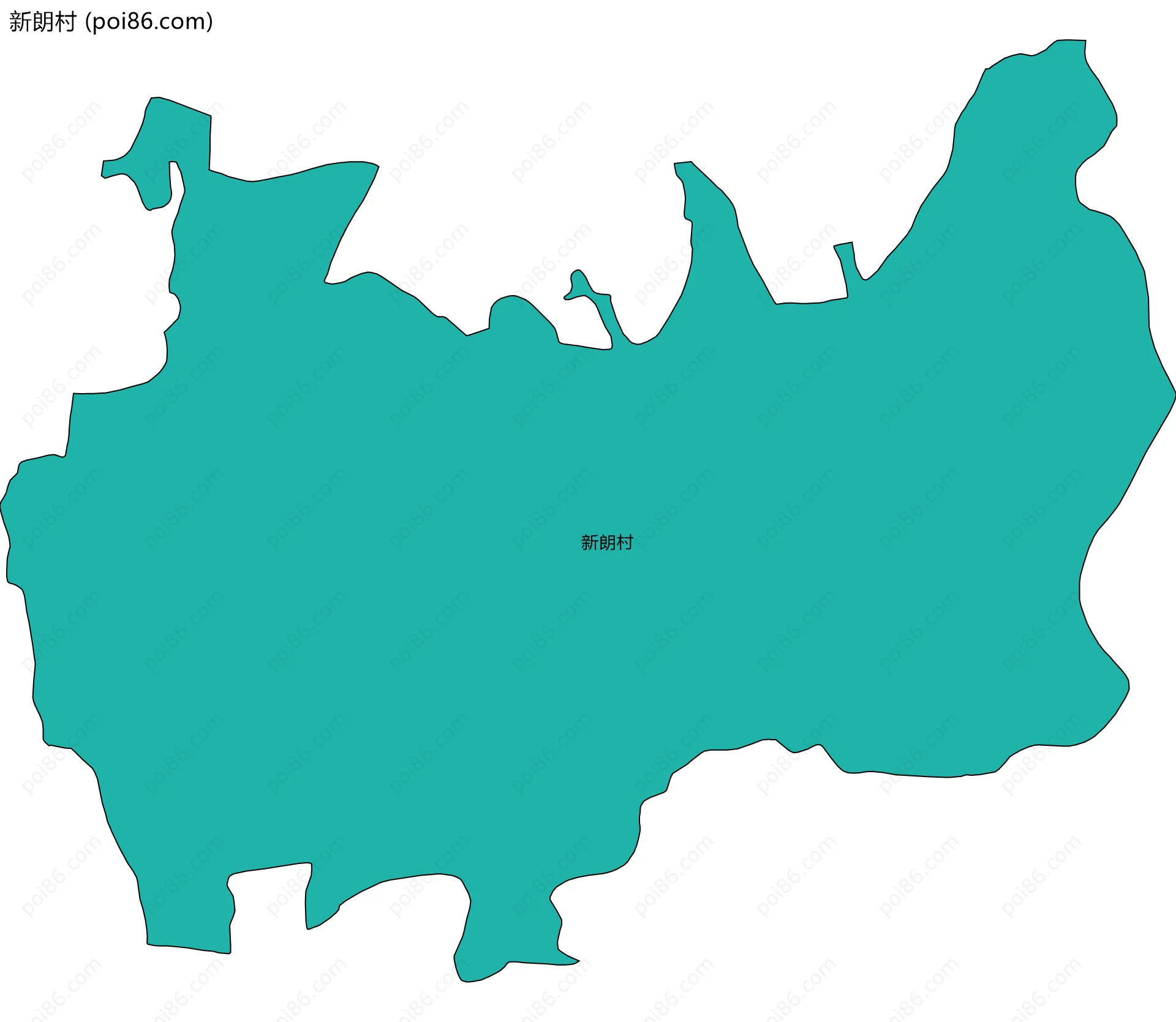 新朗村边界地图