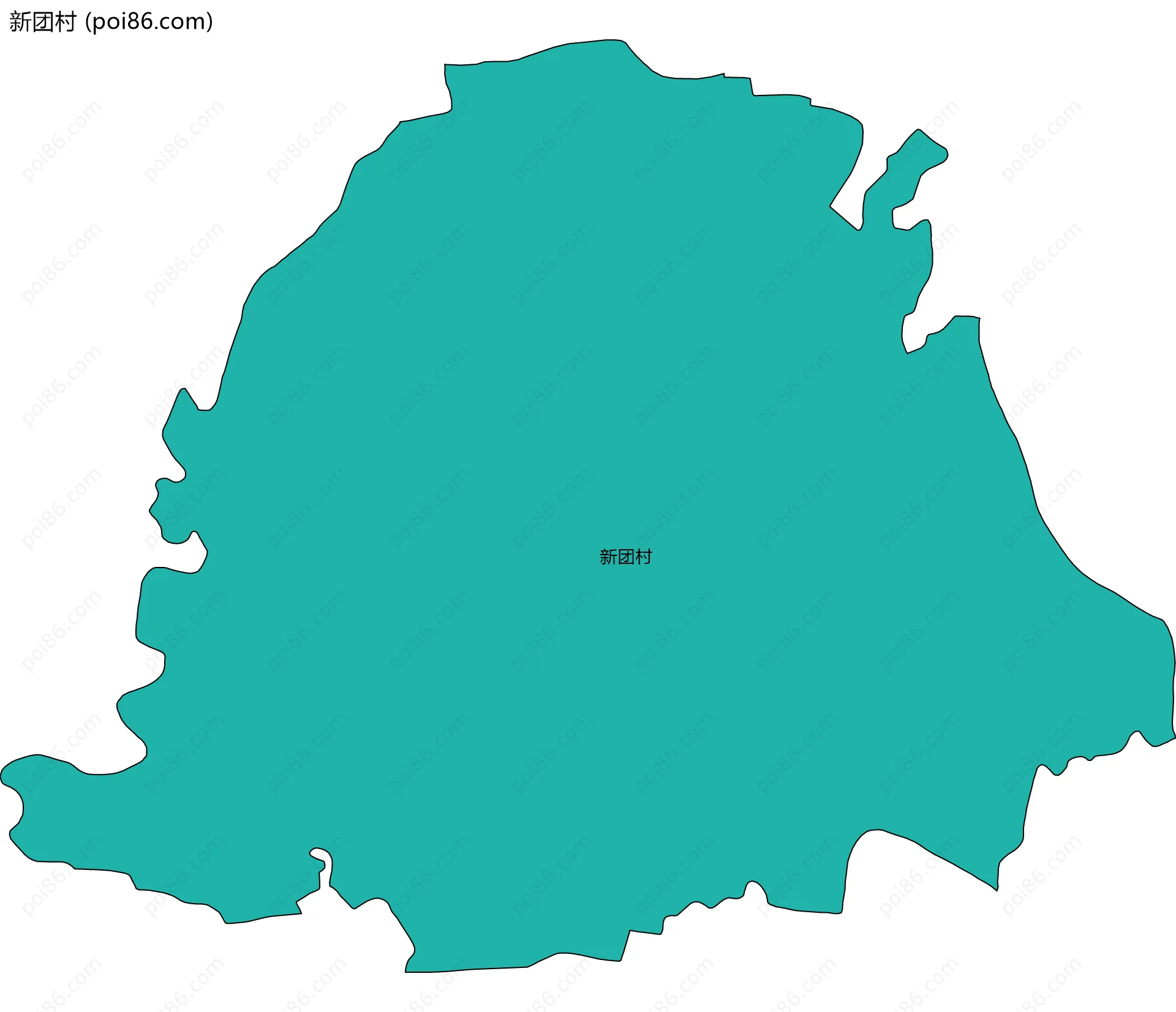 新团村边界地图
