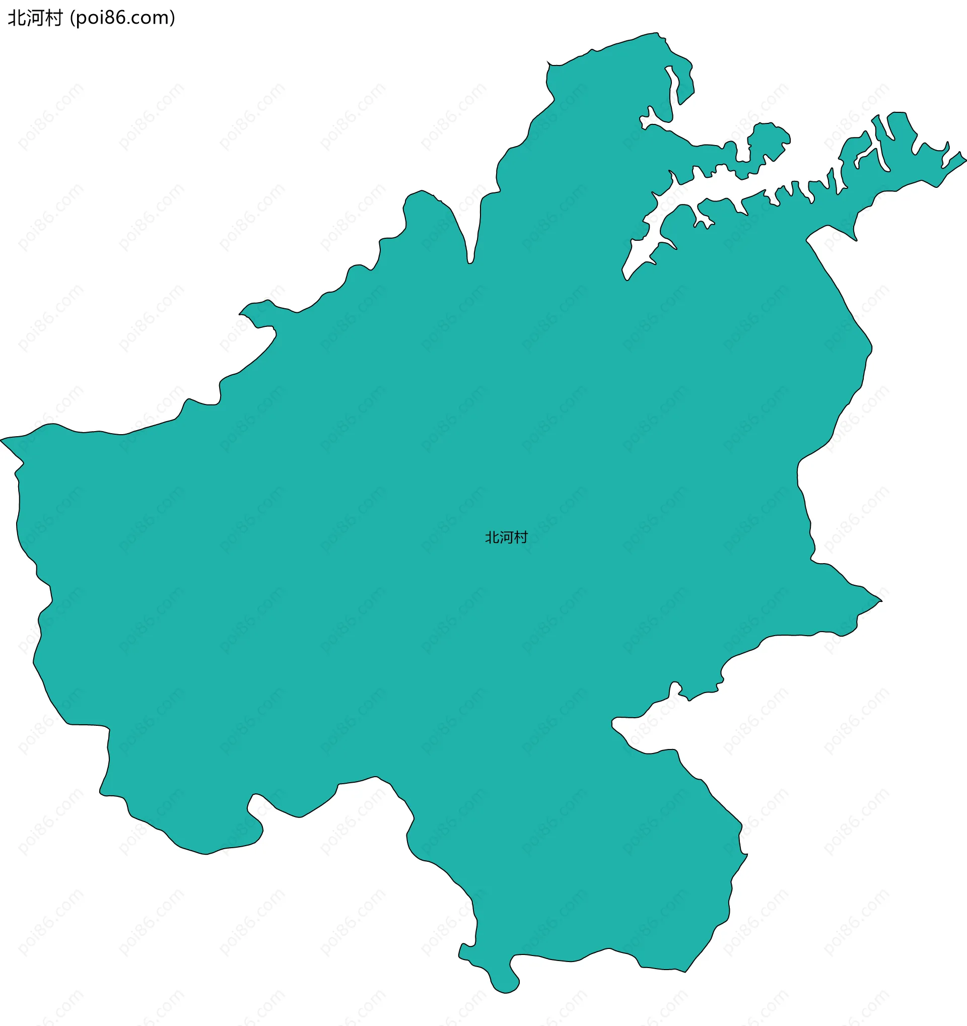北河村边界地图