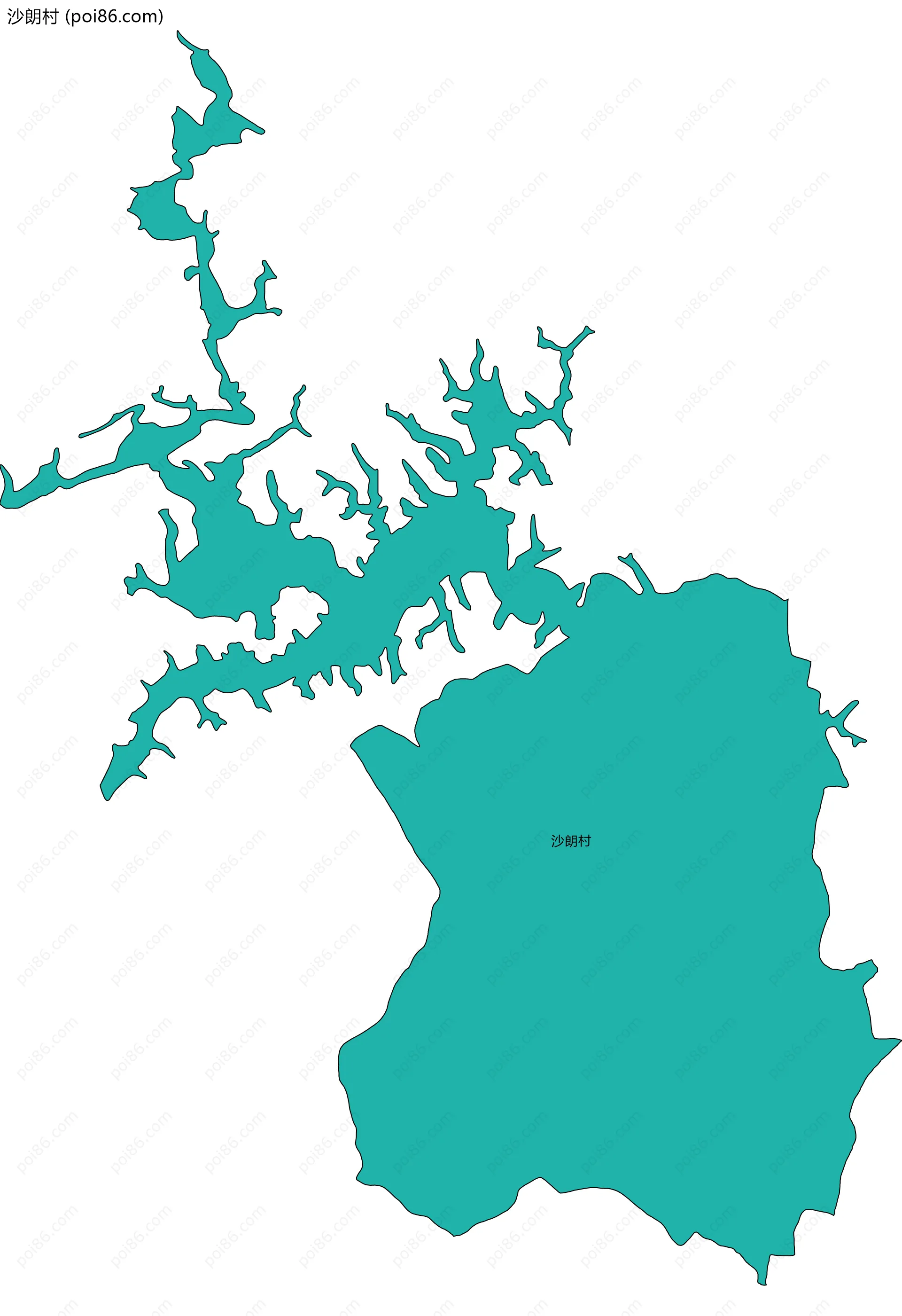 沙朗村边界地图