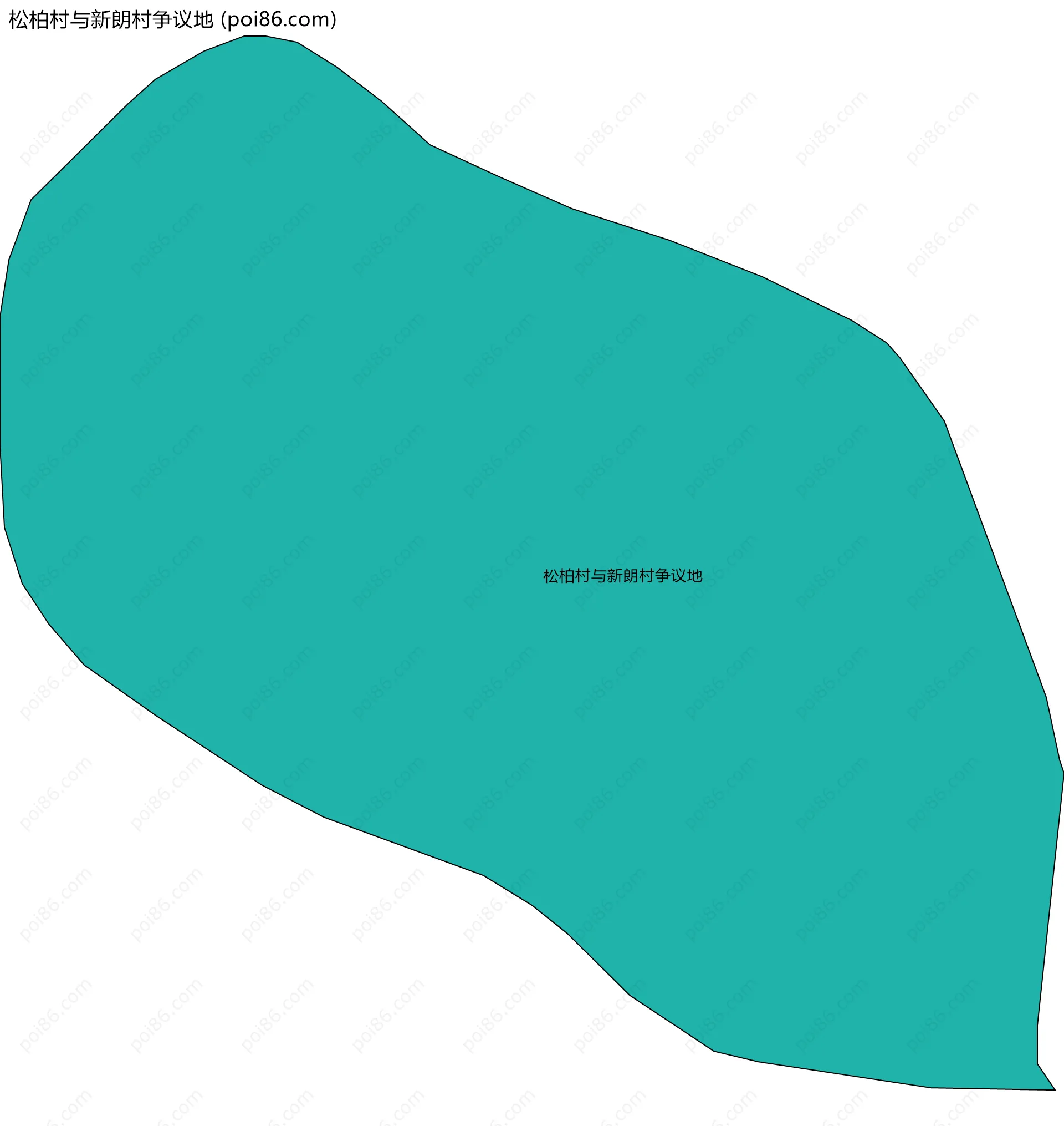 松柏村与新朗村争议地边界地图