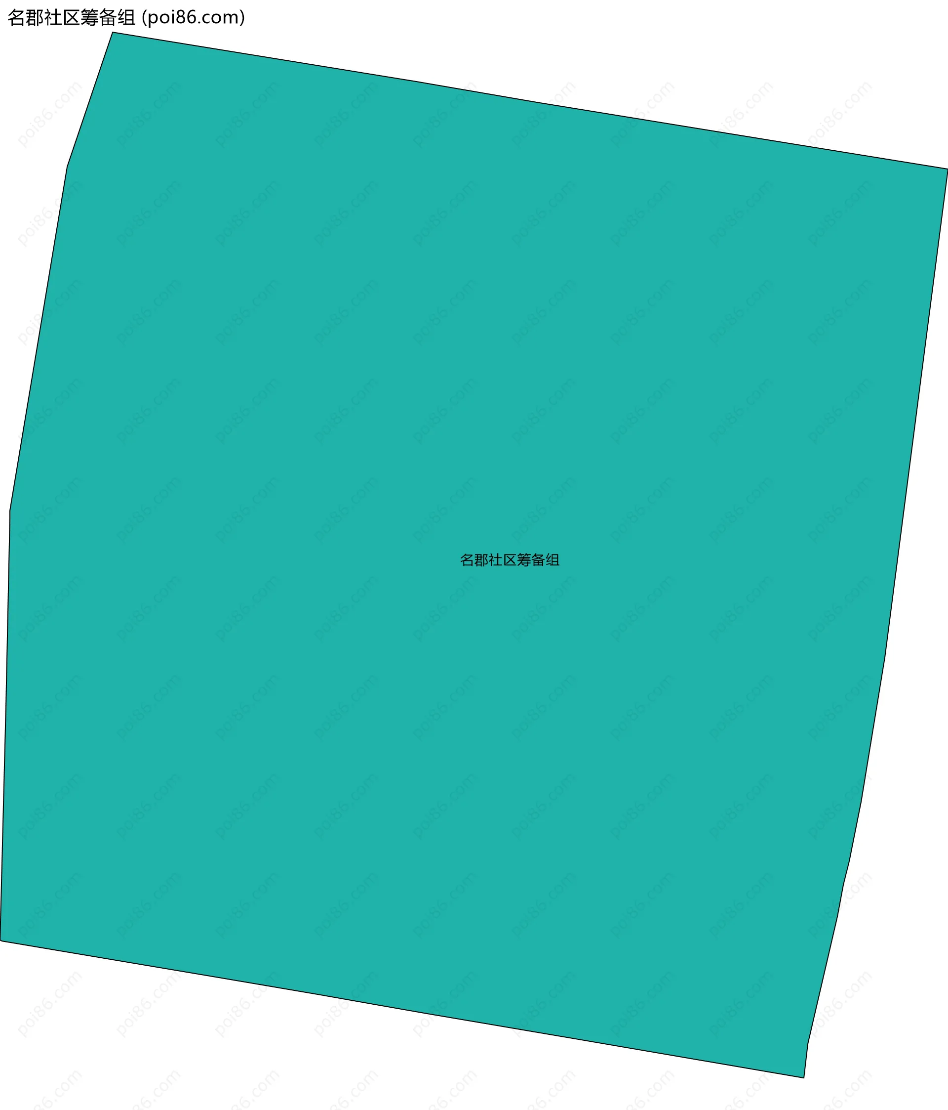 名郡社区筹备组边界地图