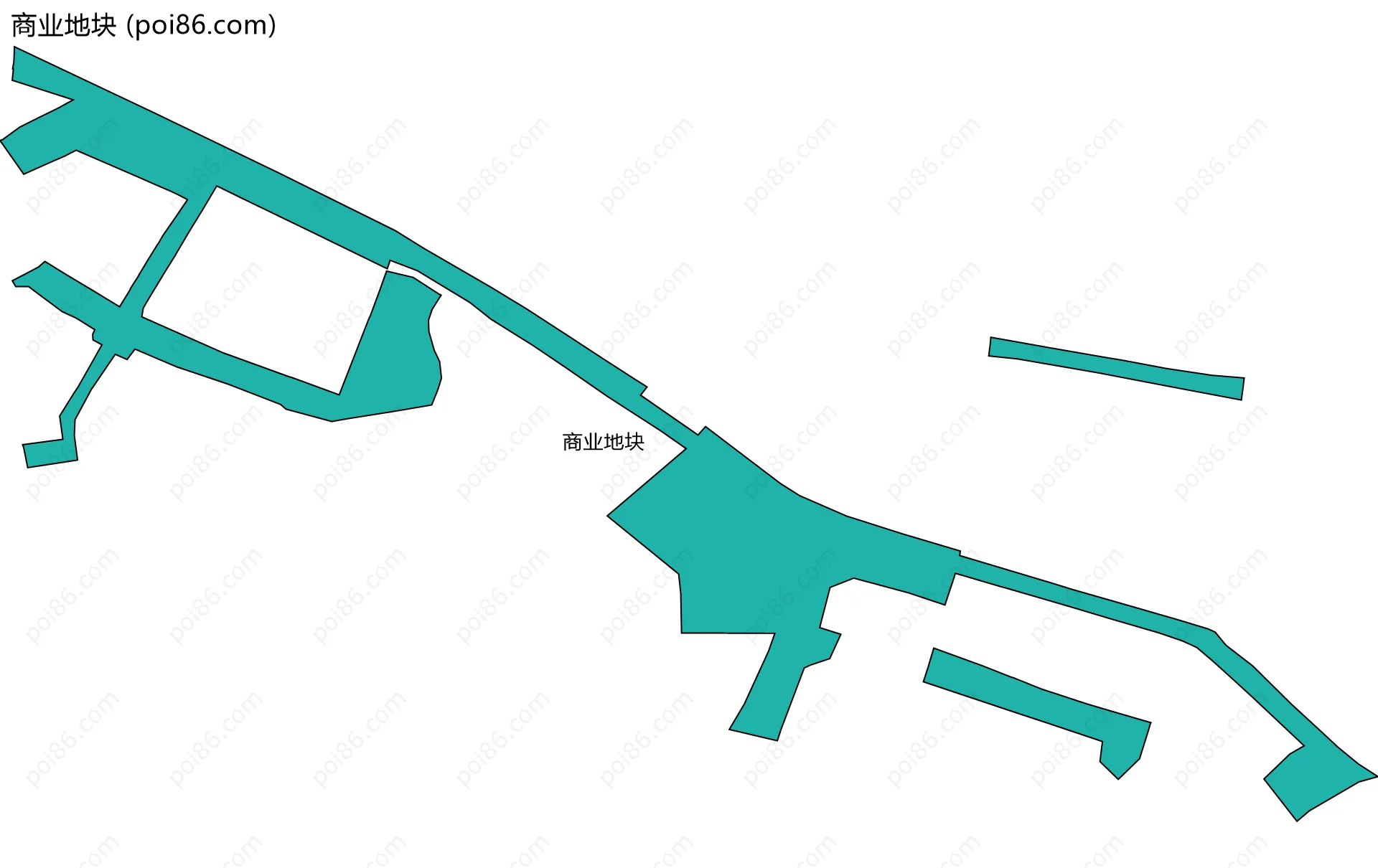 商业地块边界地图
