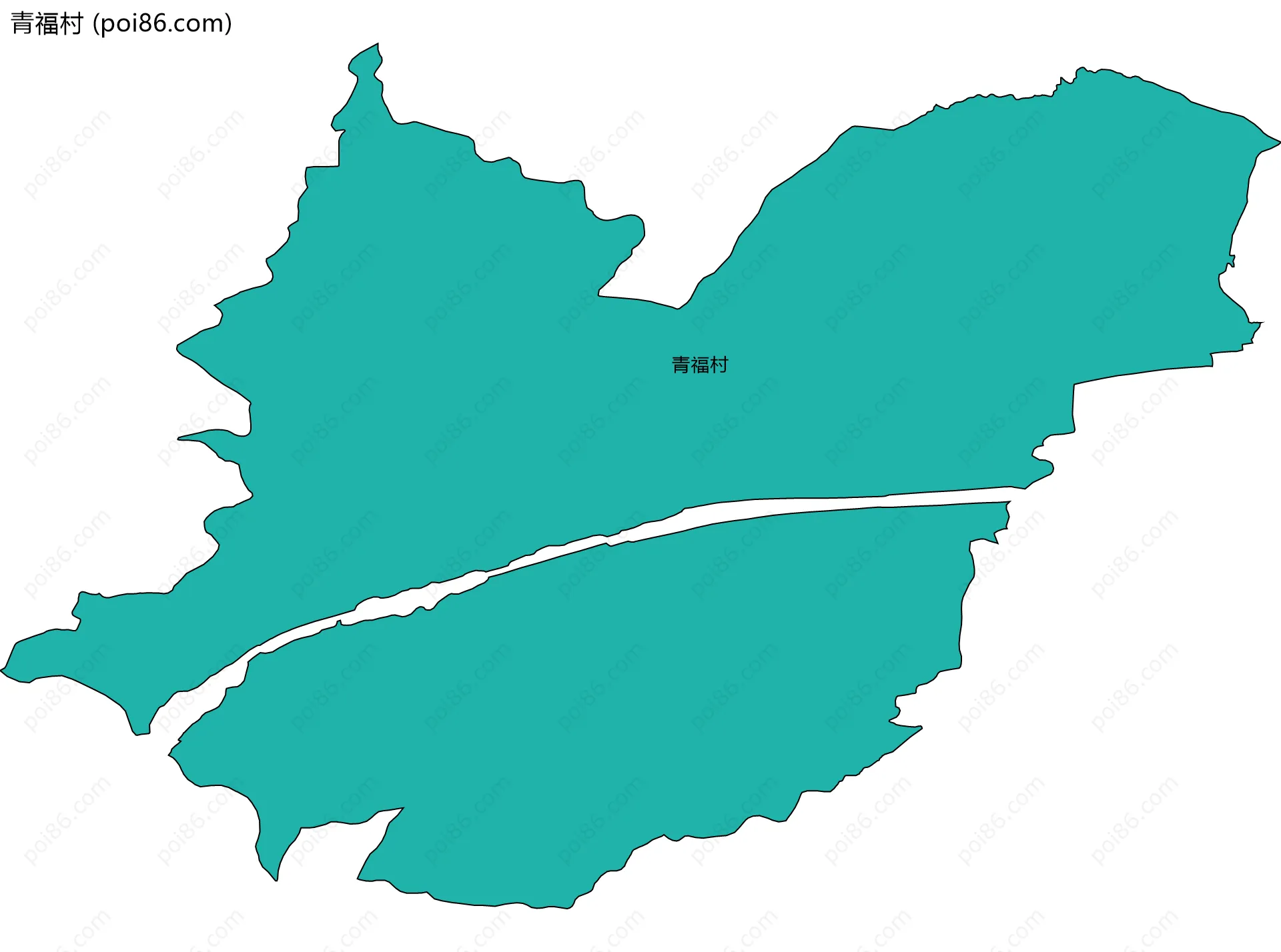 青福村边界地图