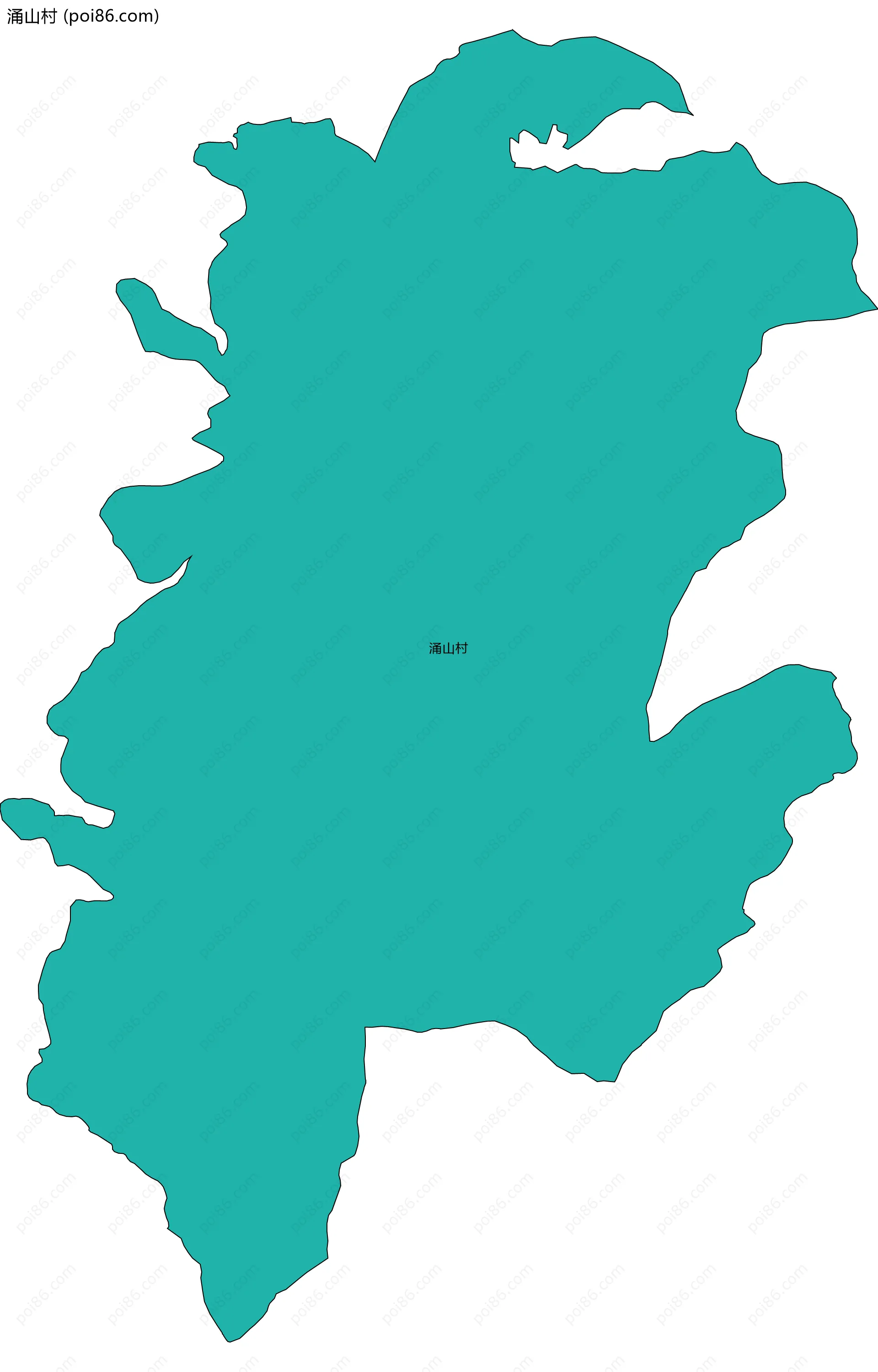 涌山村边界地图