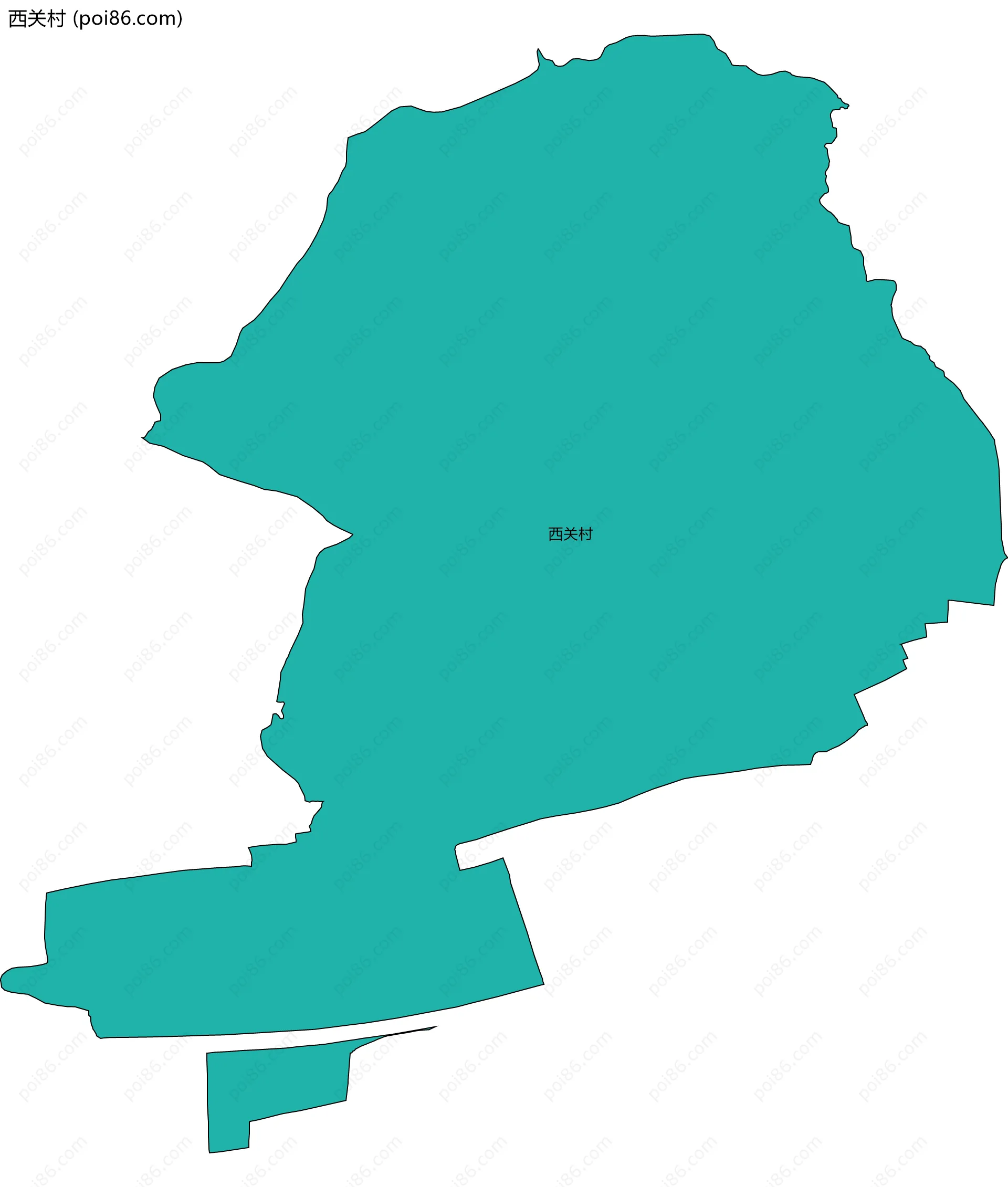 西关村边界地图