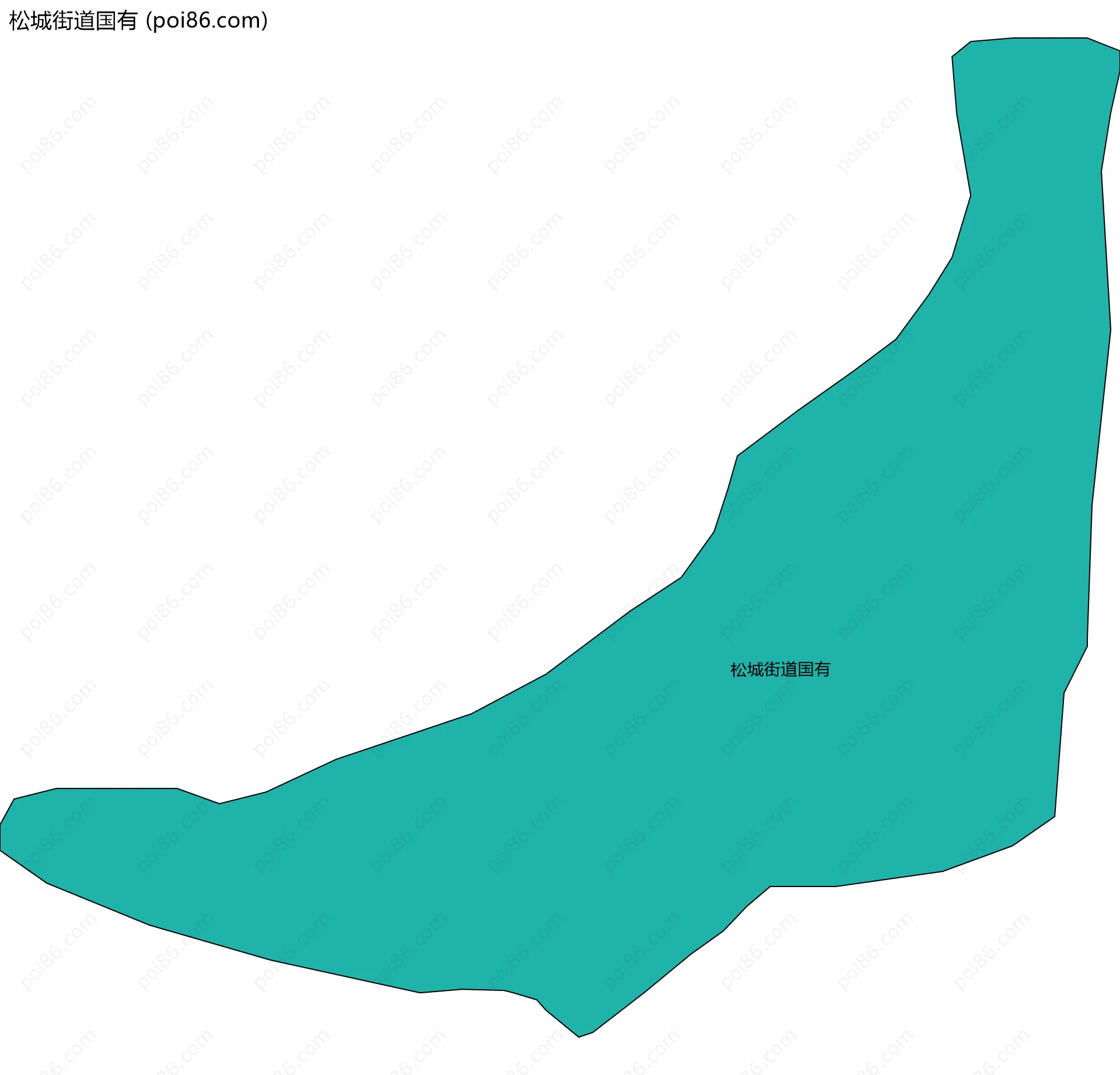 松城街道国有边界地图