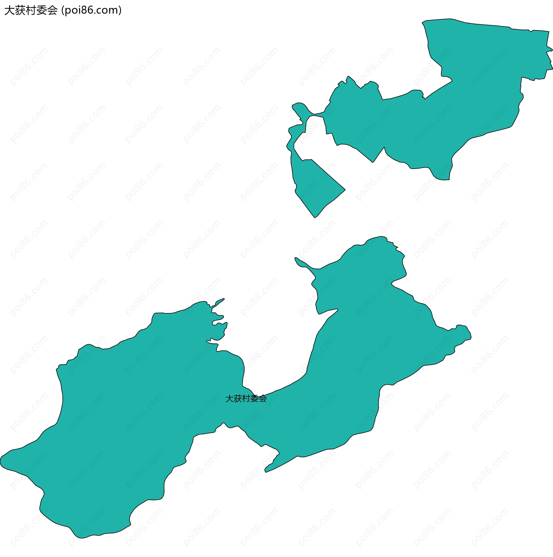 大获村委会边界地图