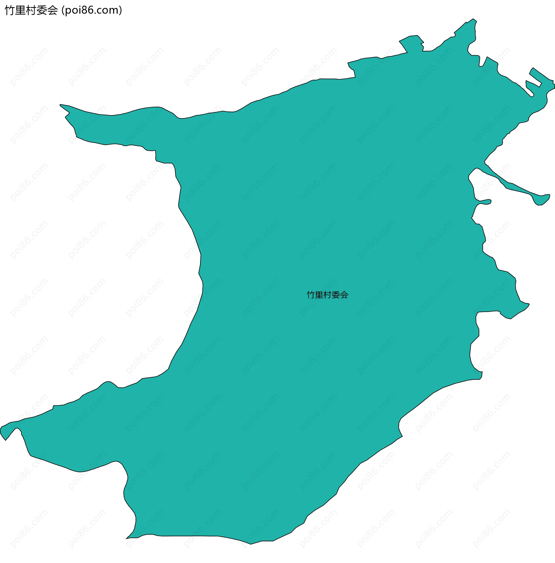 竹里村委会边界地图
