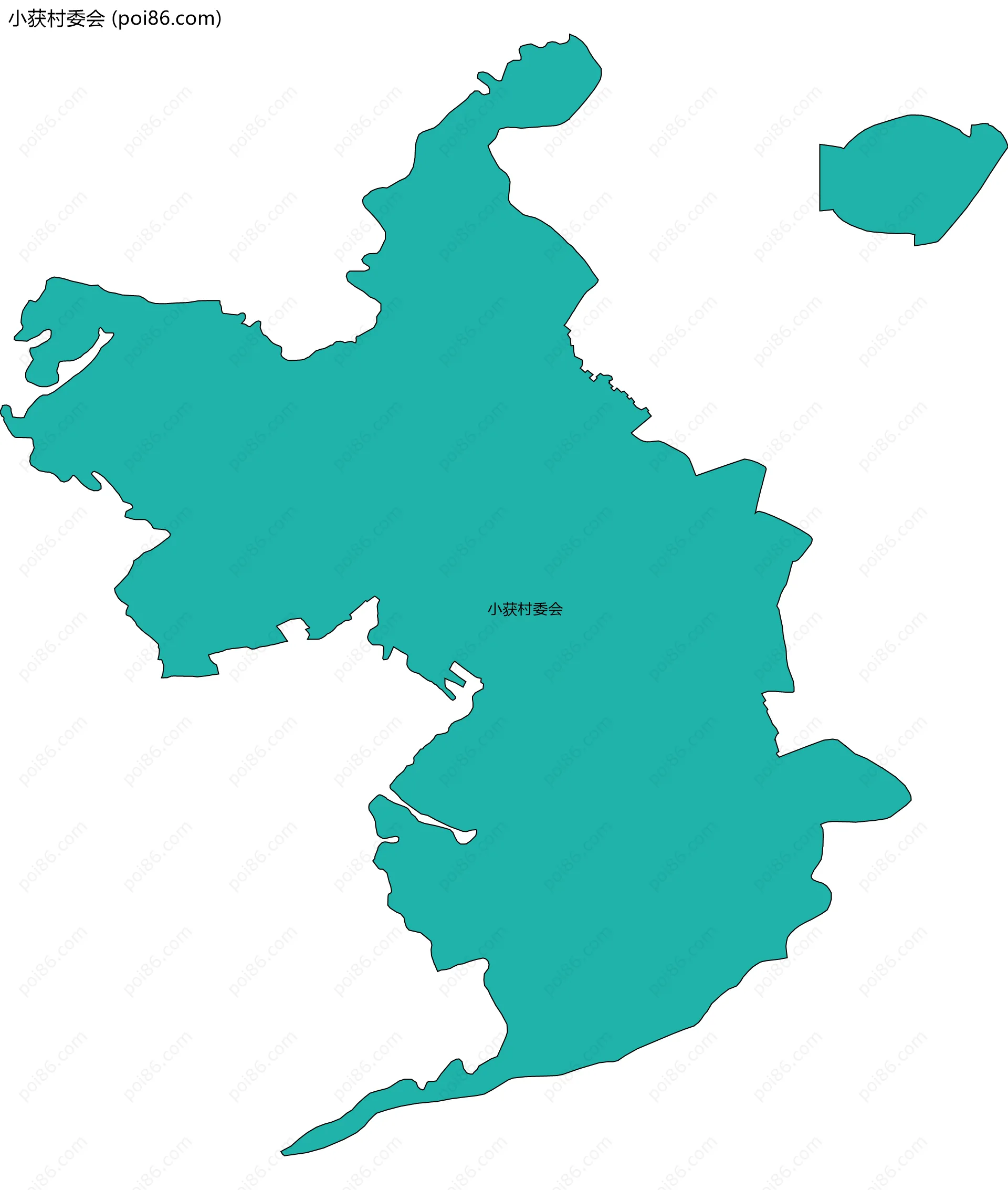 小获村委会边界地图