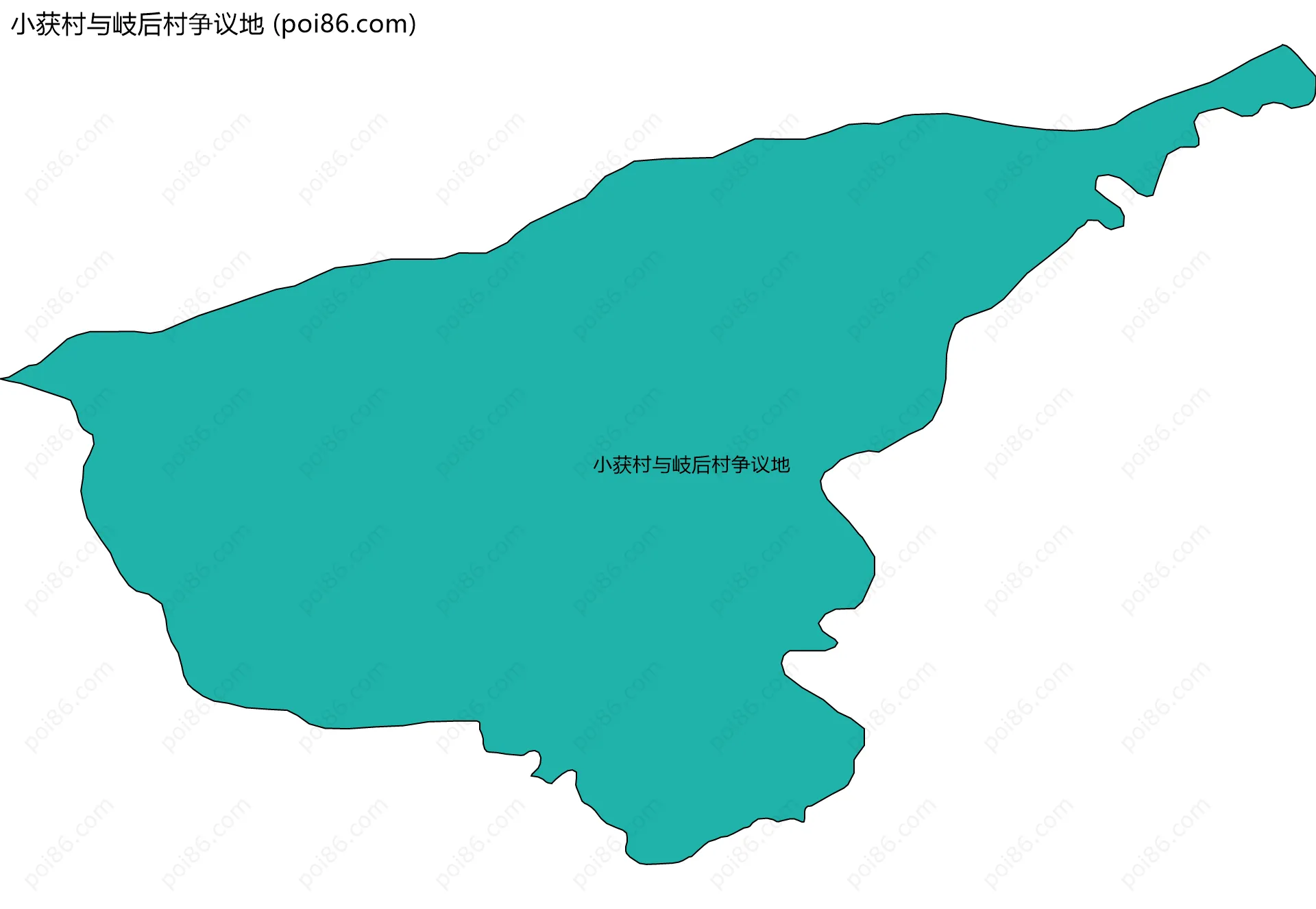 小获村与岐后村争议地边界地图