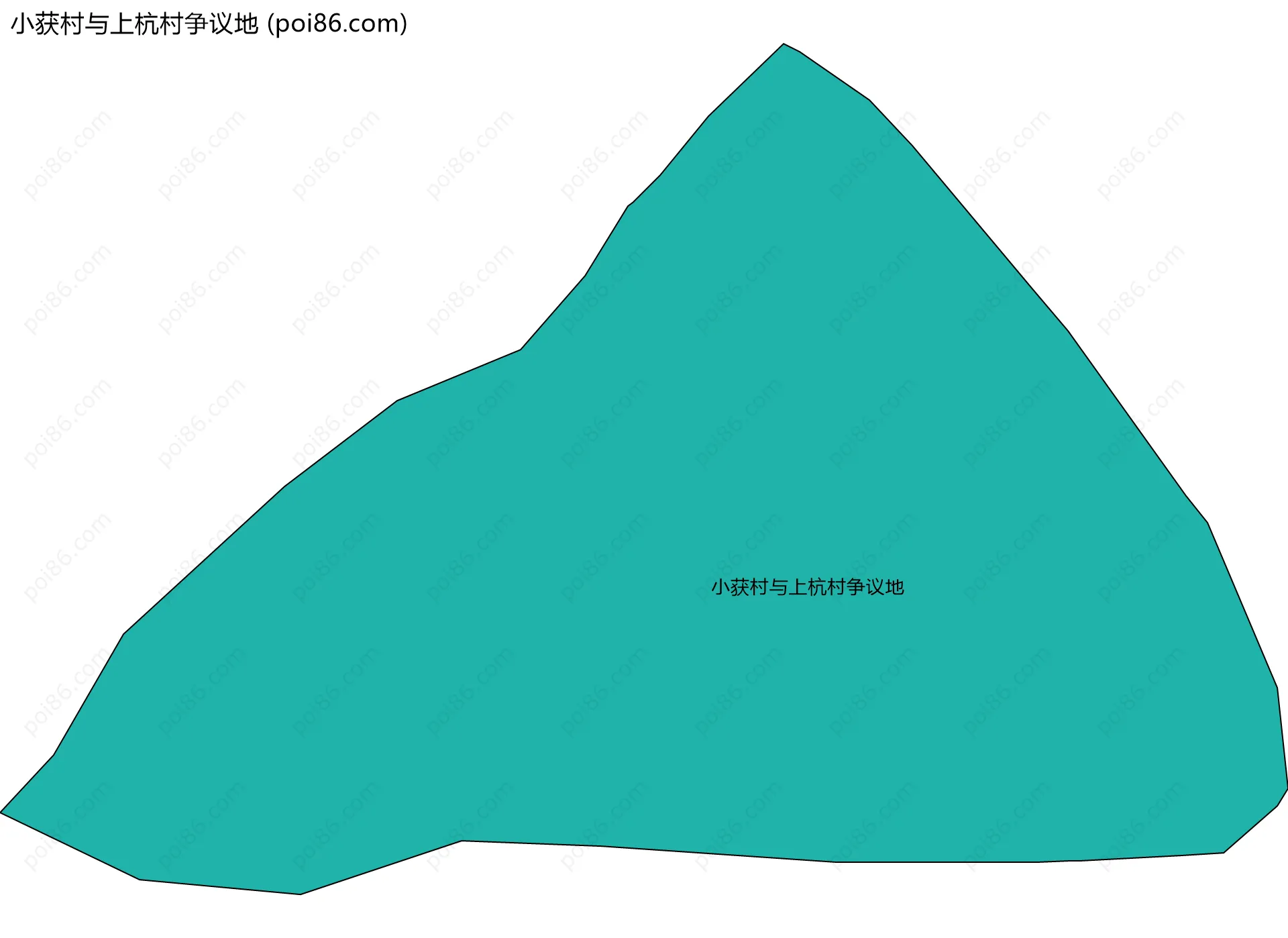 小获村与上杭村争议地边界地图