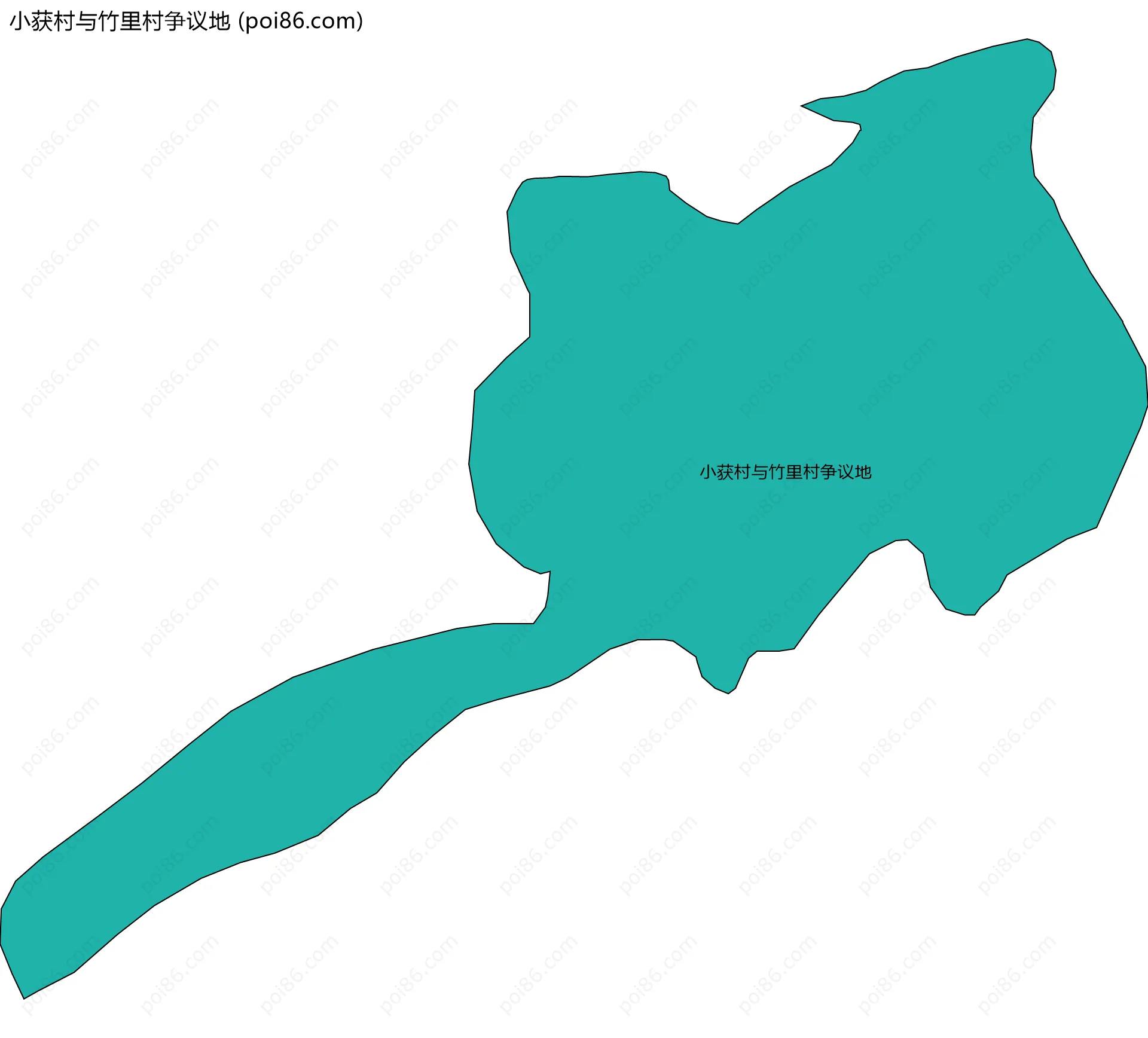 小获村与竹里村争议地边界地图