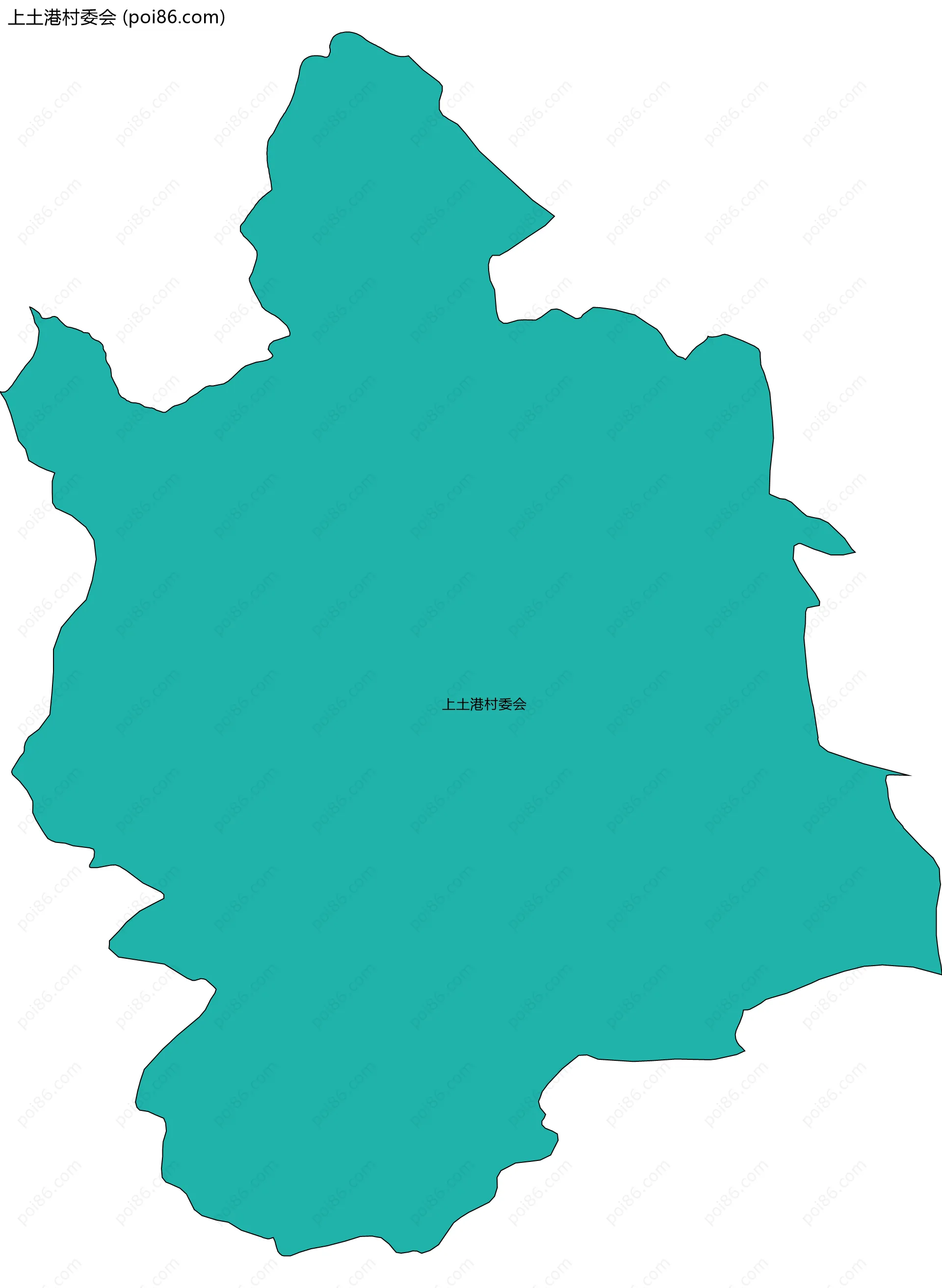 上土港村委会边界地图