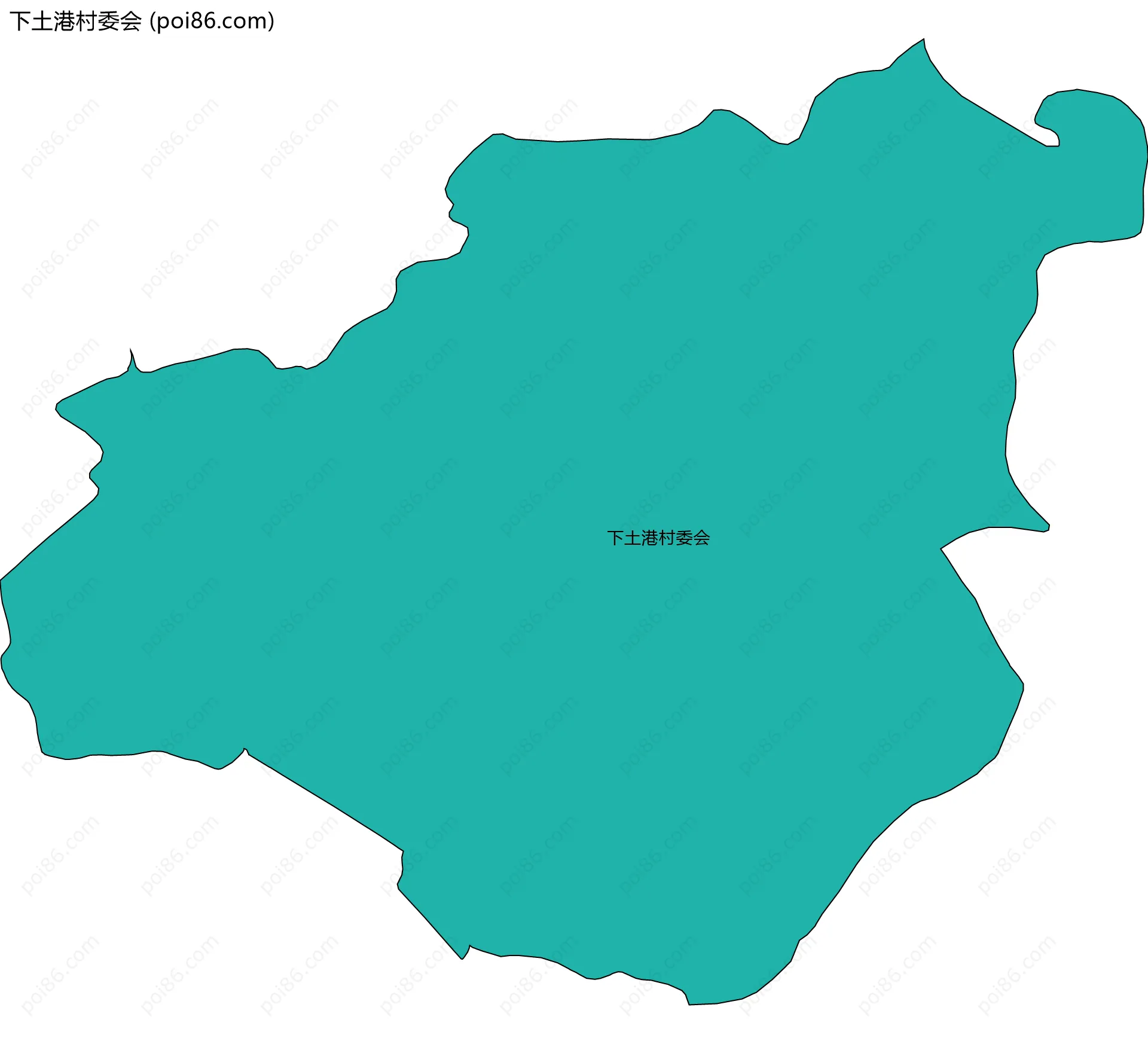 下土港村委会边界地图