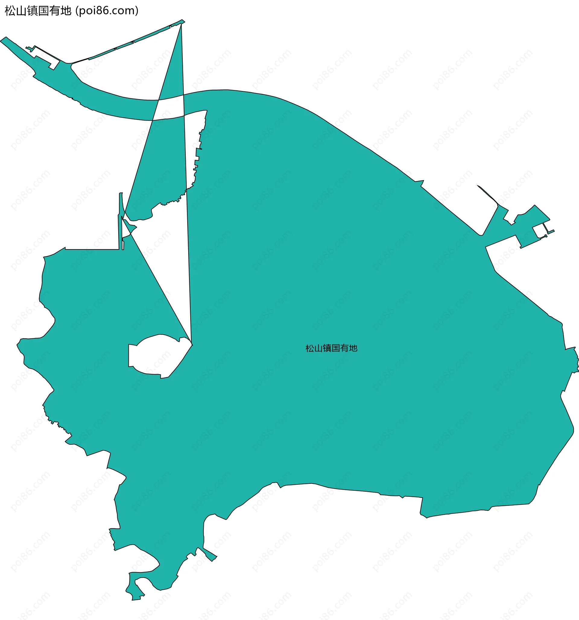 松山镇国有地边界地图