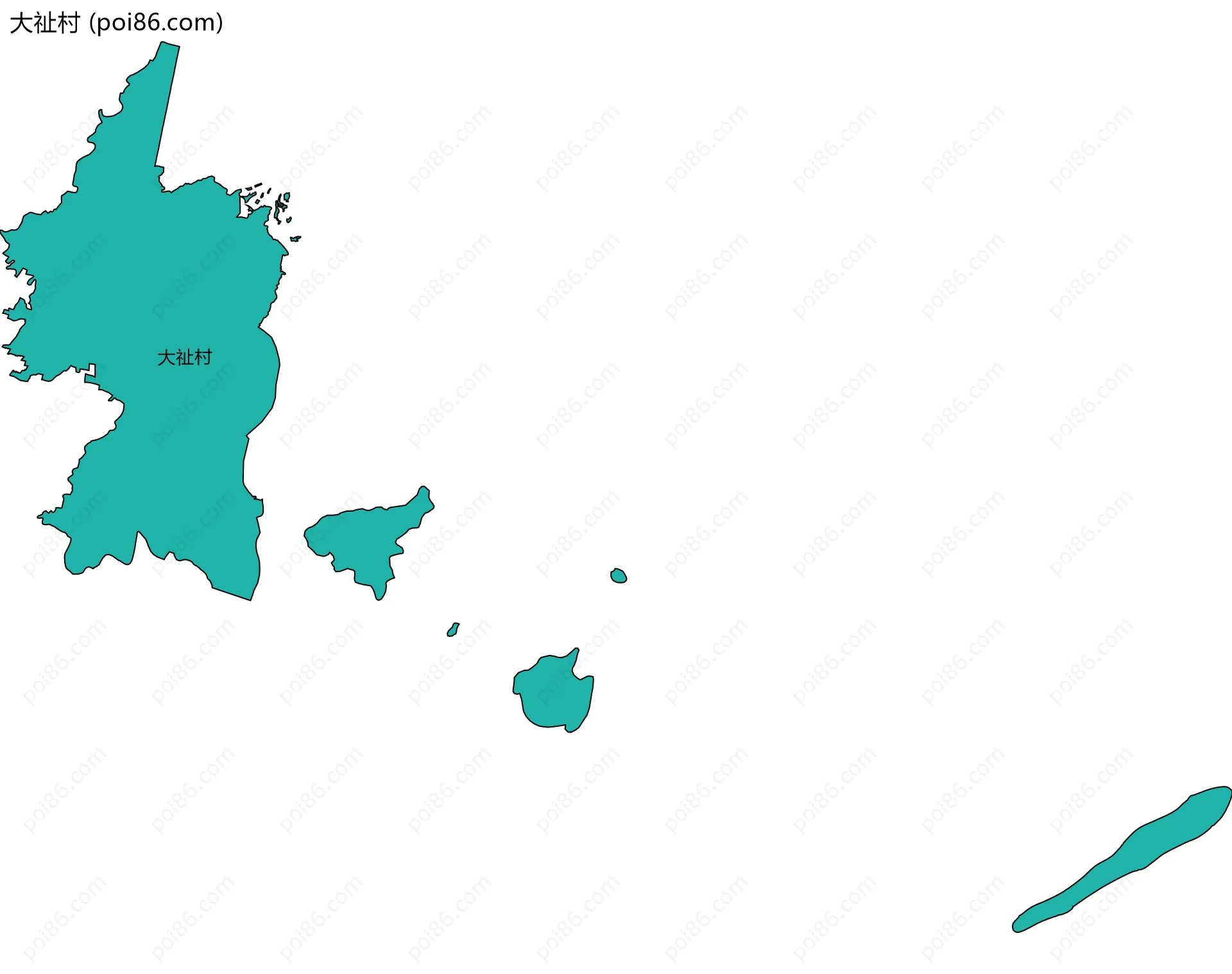 大祉村边界地图