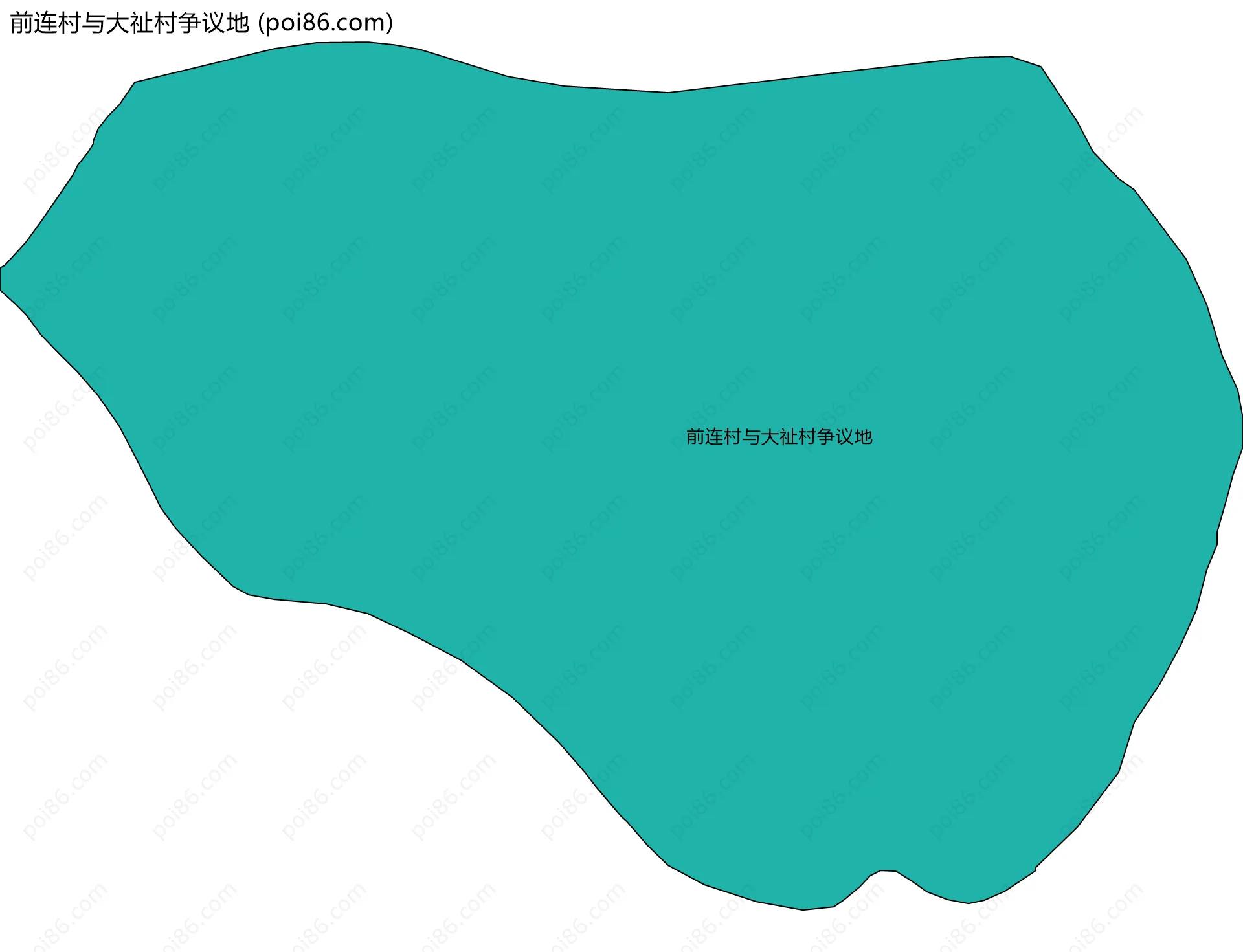 前连村与大祉村争议地边界地图