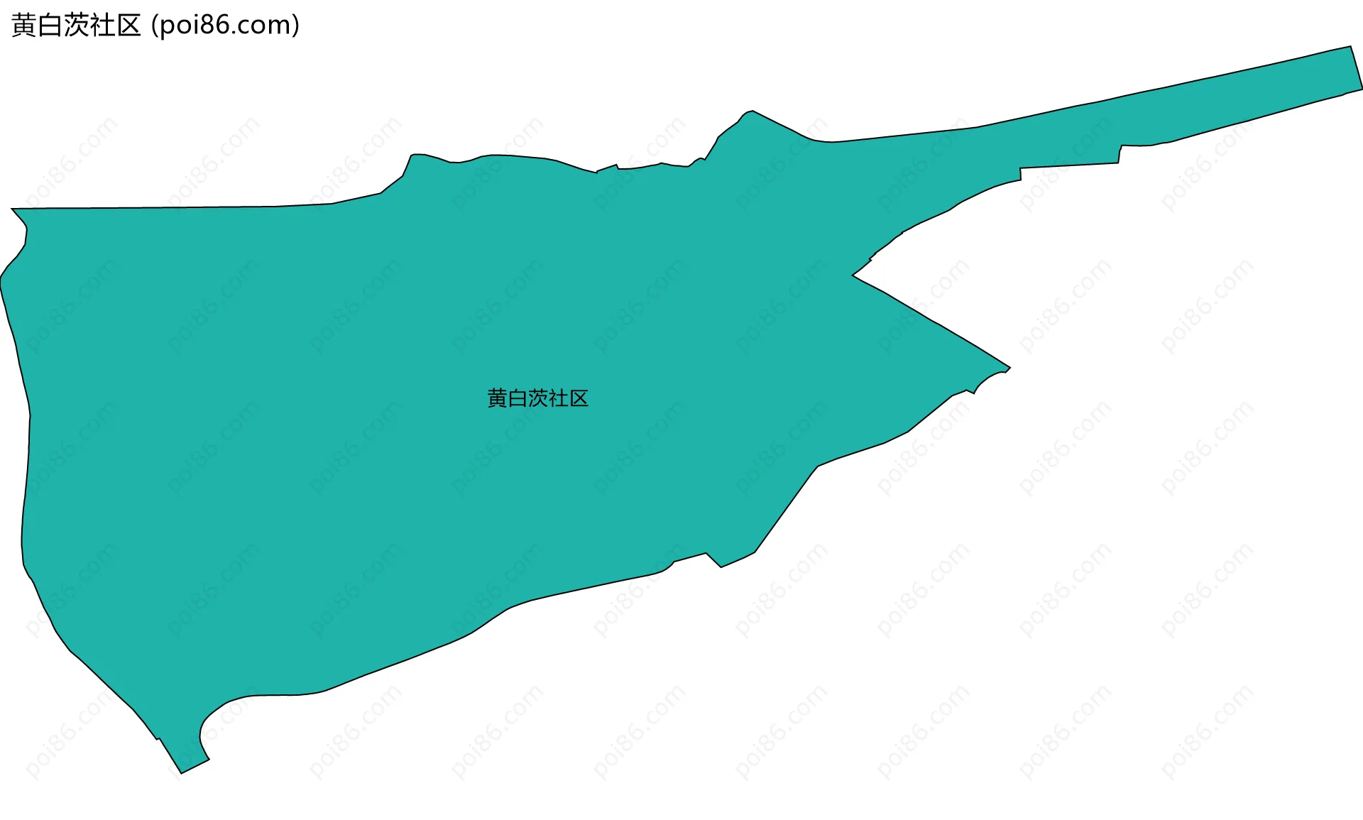 黄白茨社区边界地图