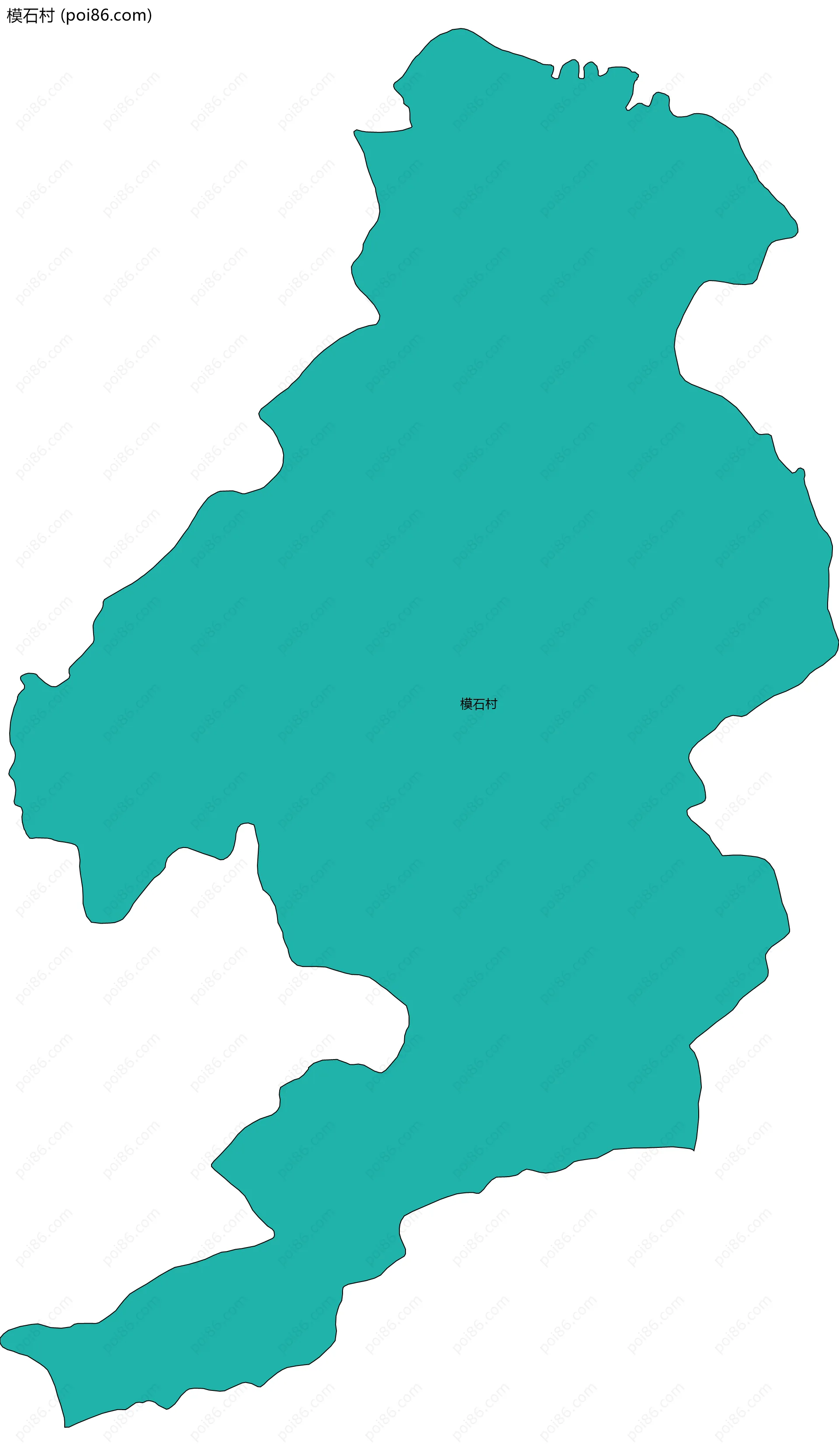 模石村边界地图