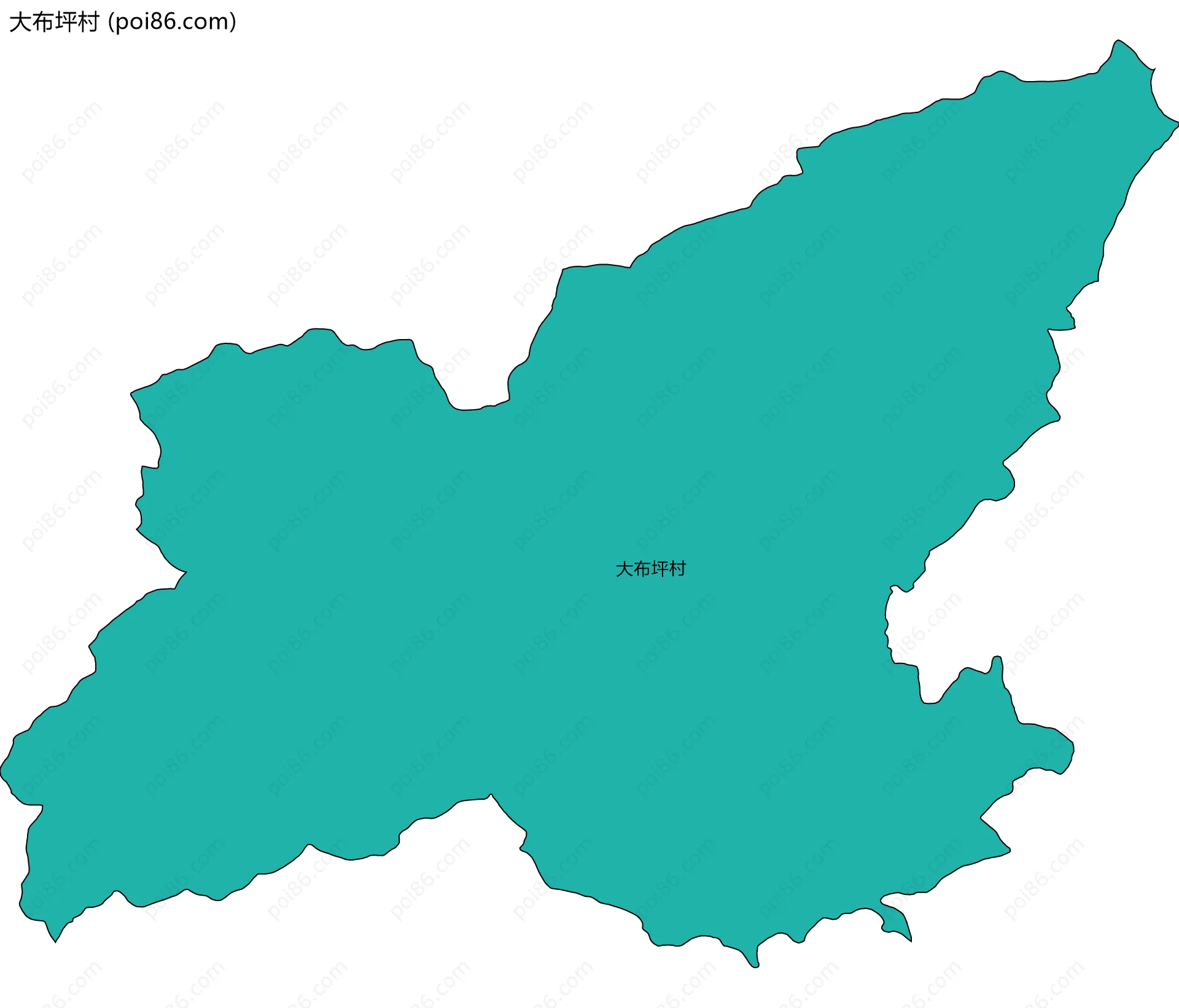 大布坪村边界地图