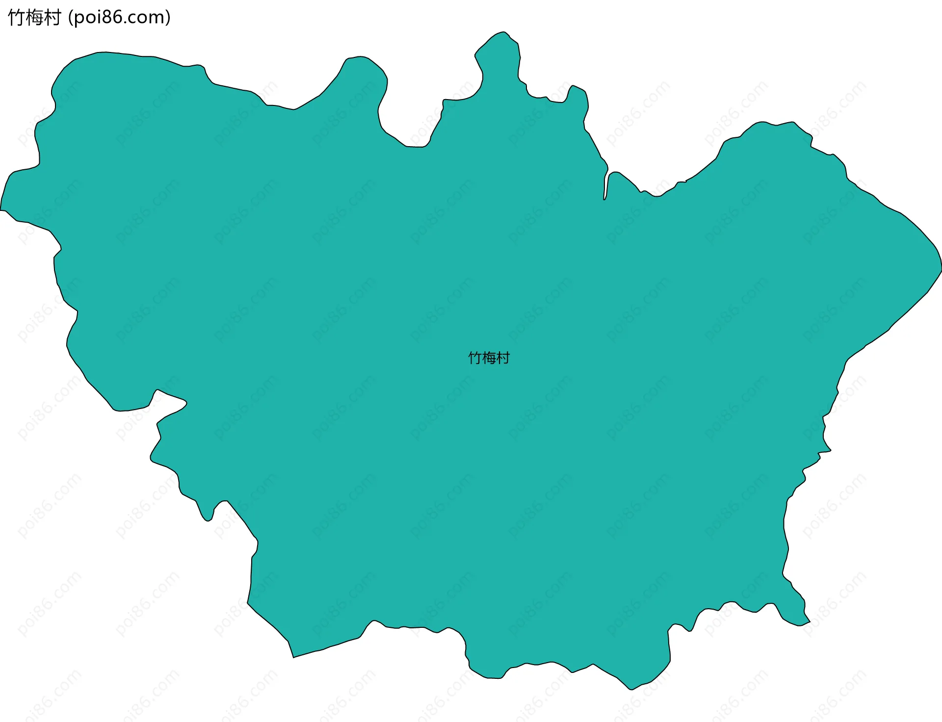 竹梅村边界地图