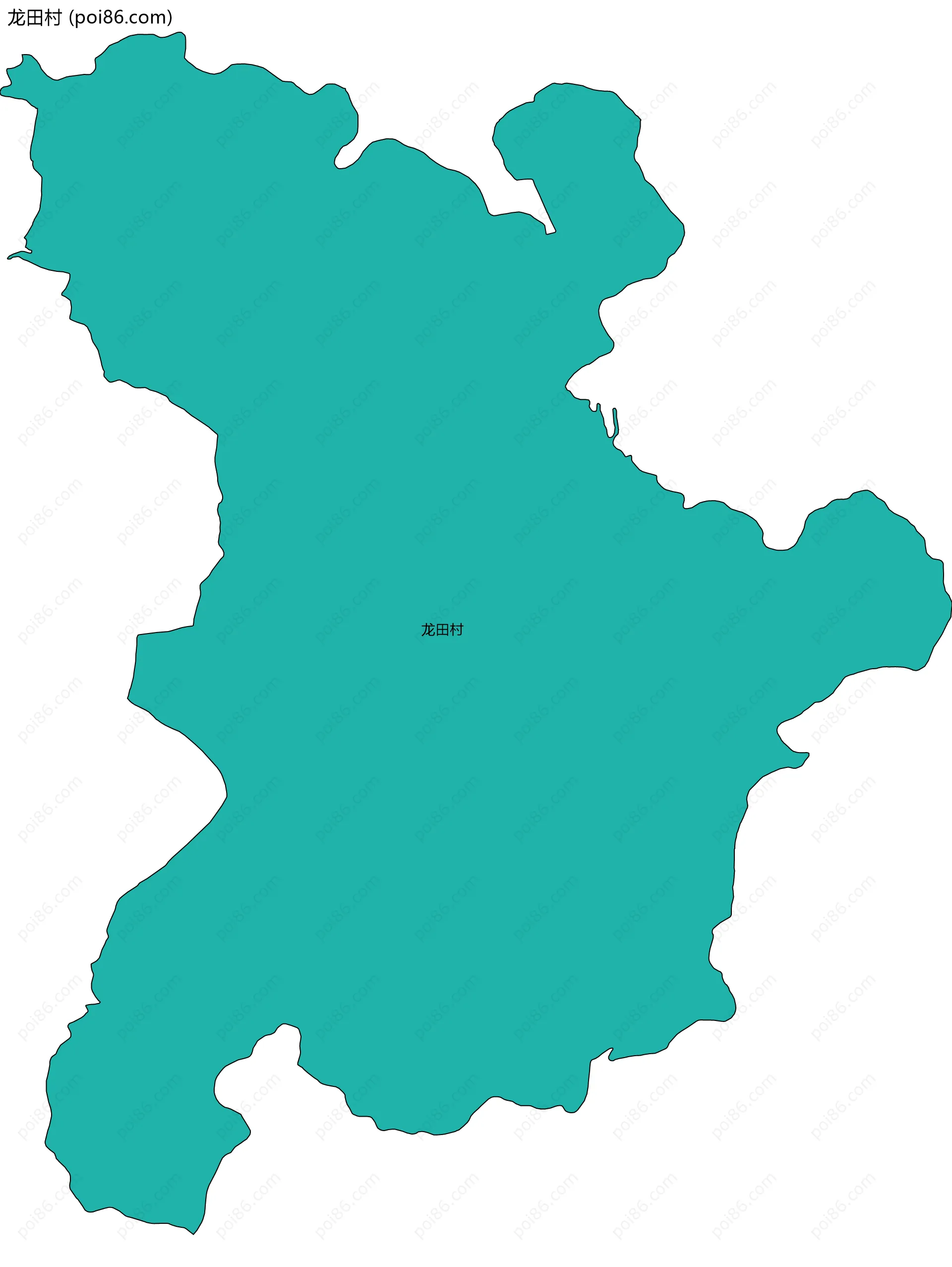 龙田村边界地图