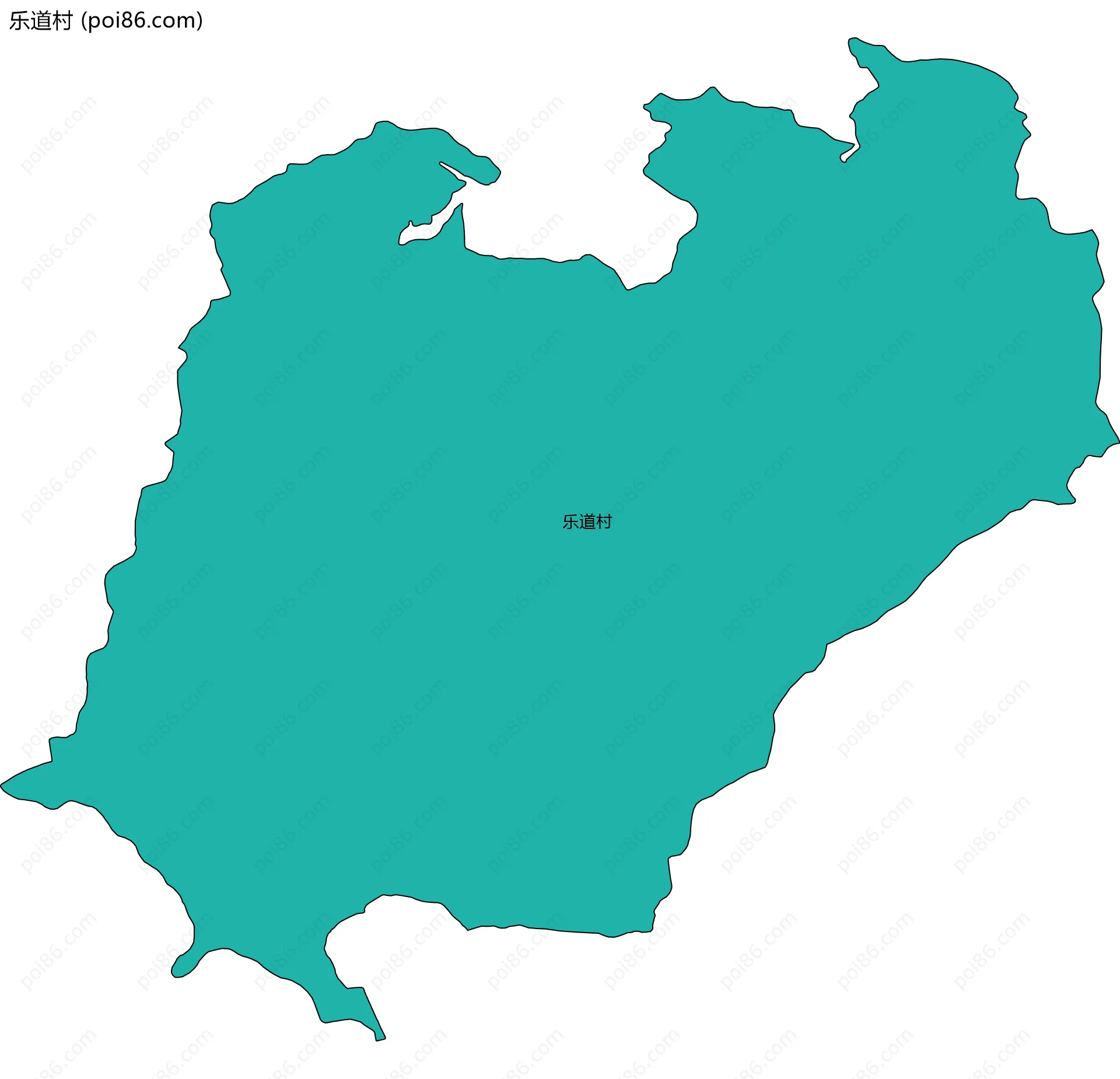 乐道村边界地图