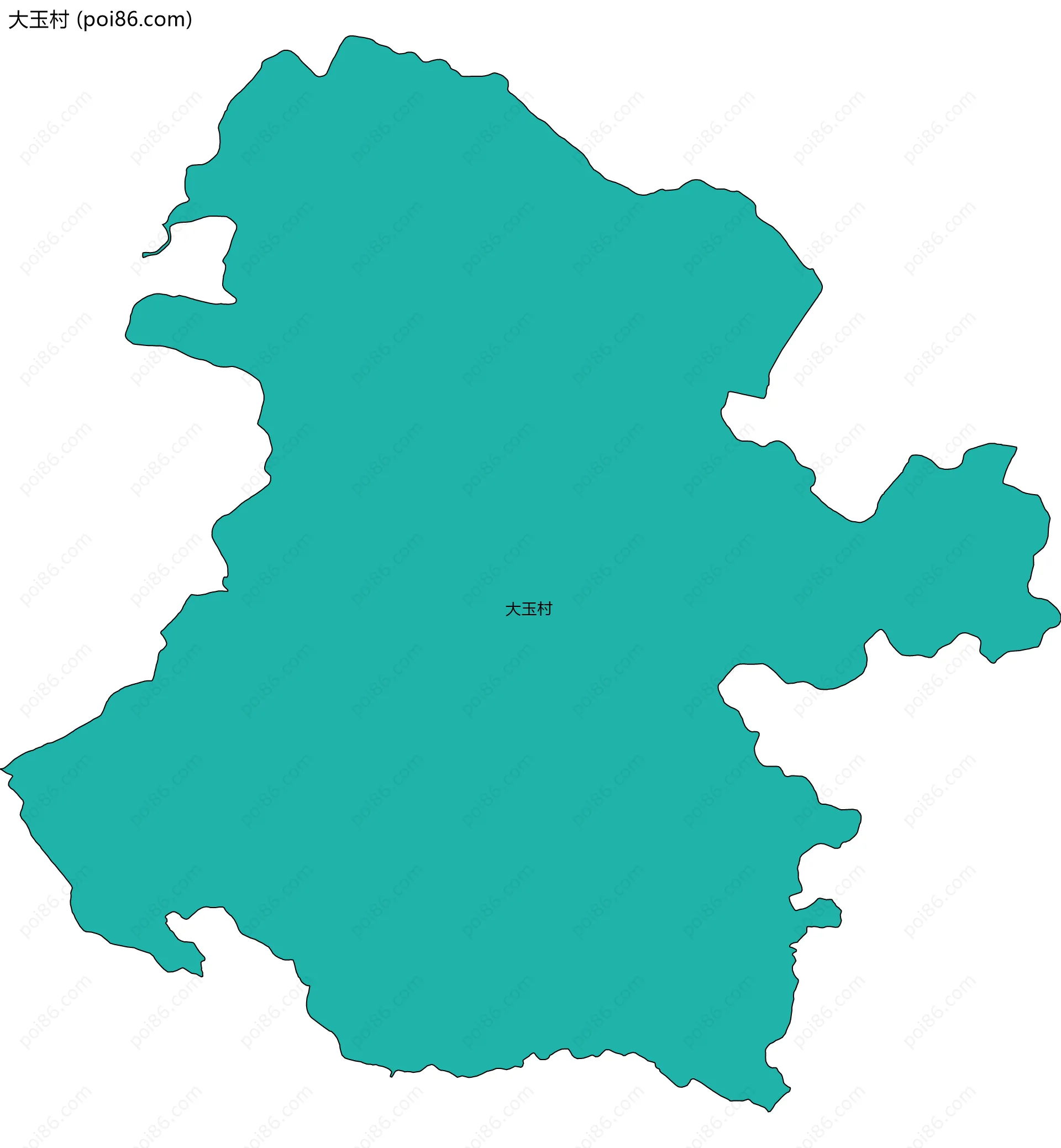 大玉村边界地图
