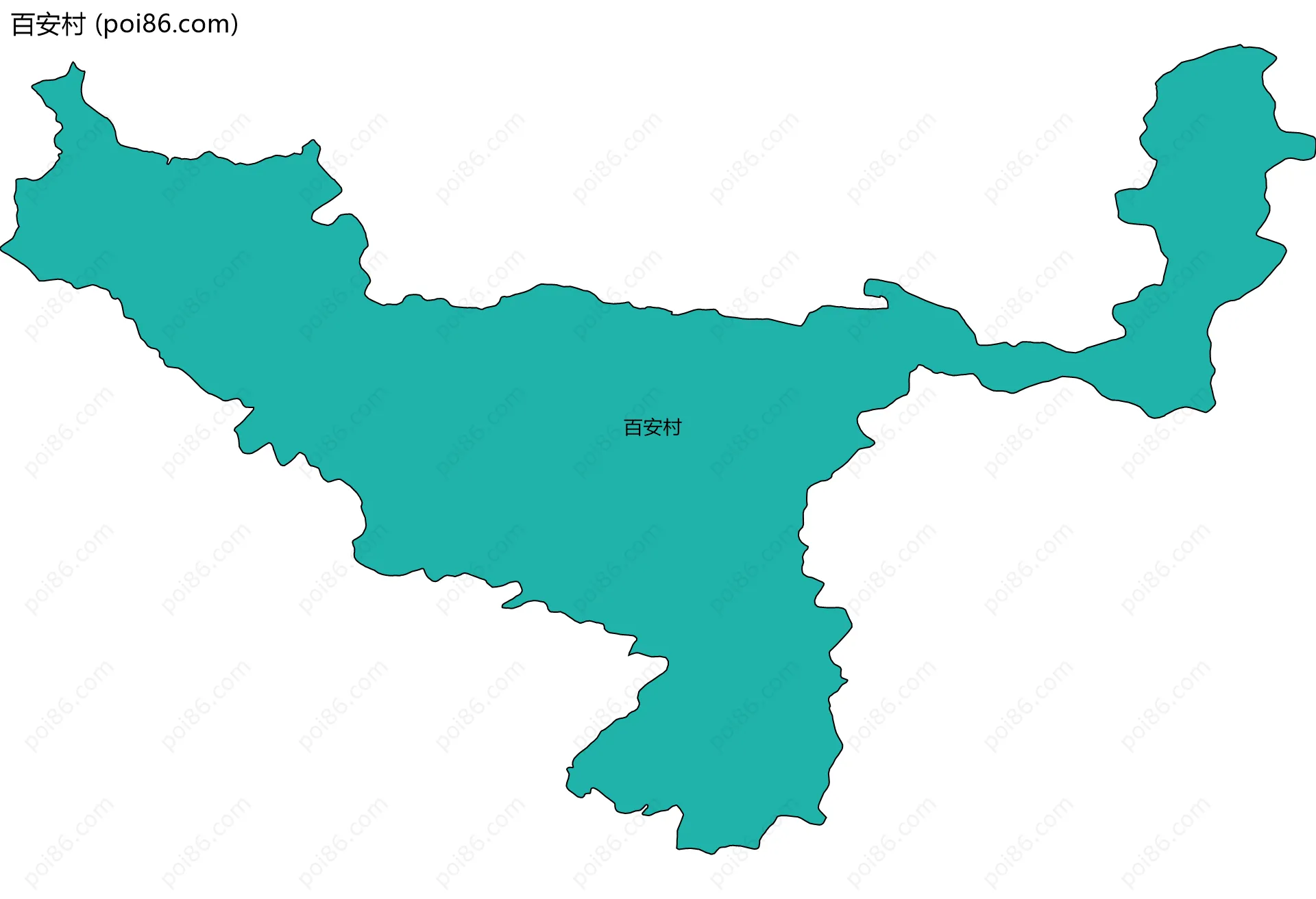 百安村边界地图