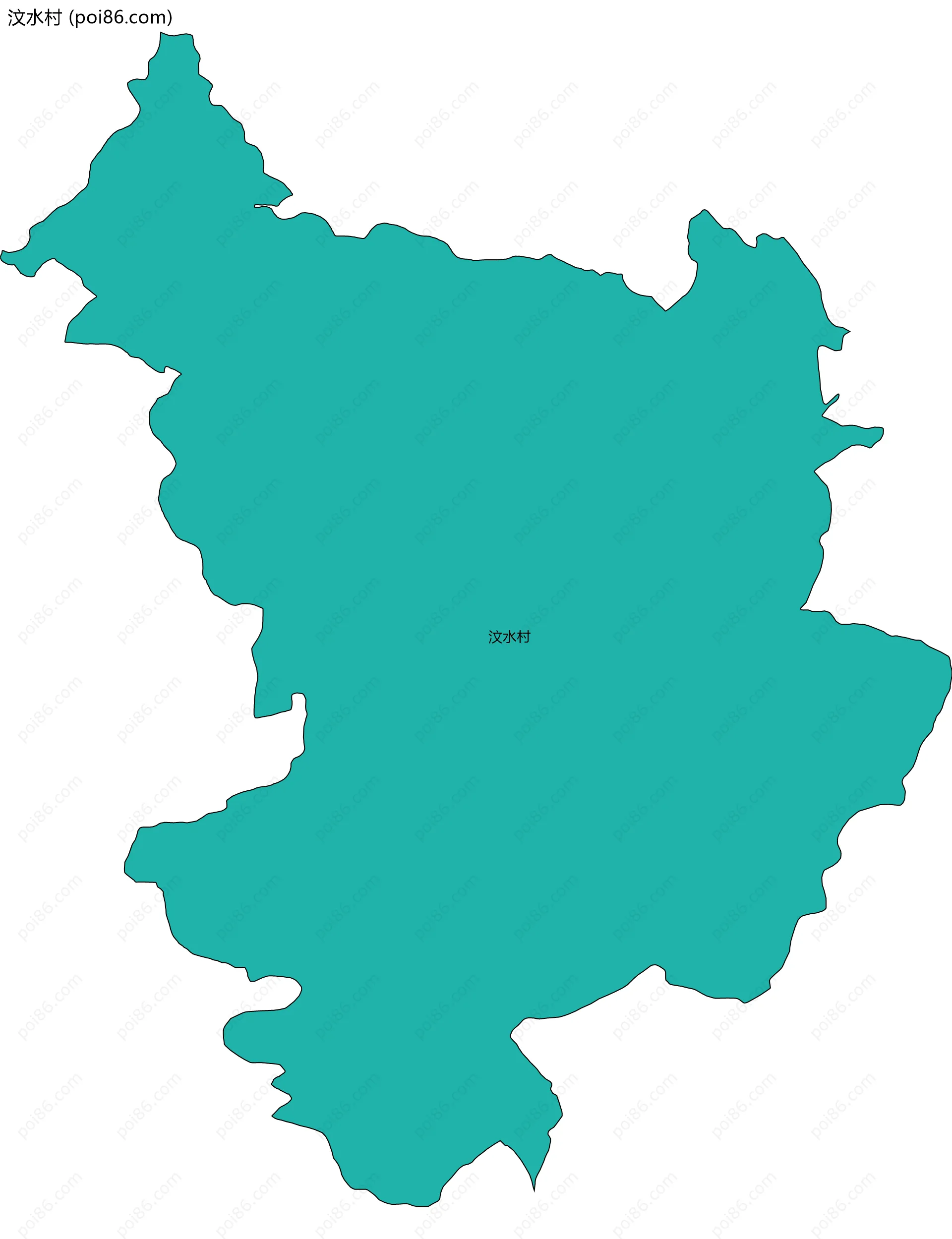 汶水村边界地图