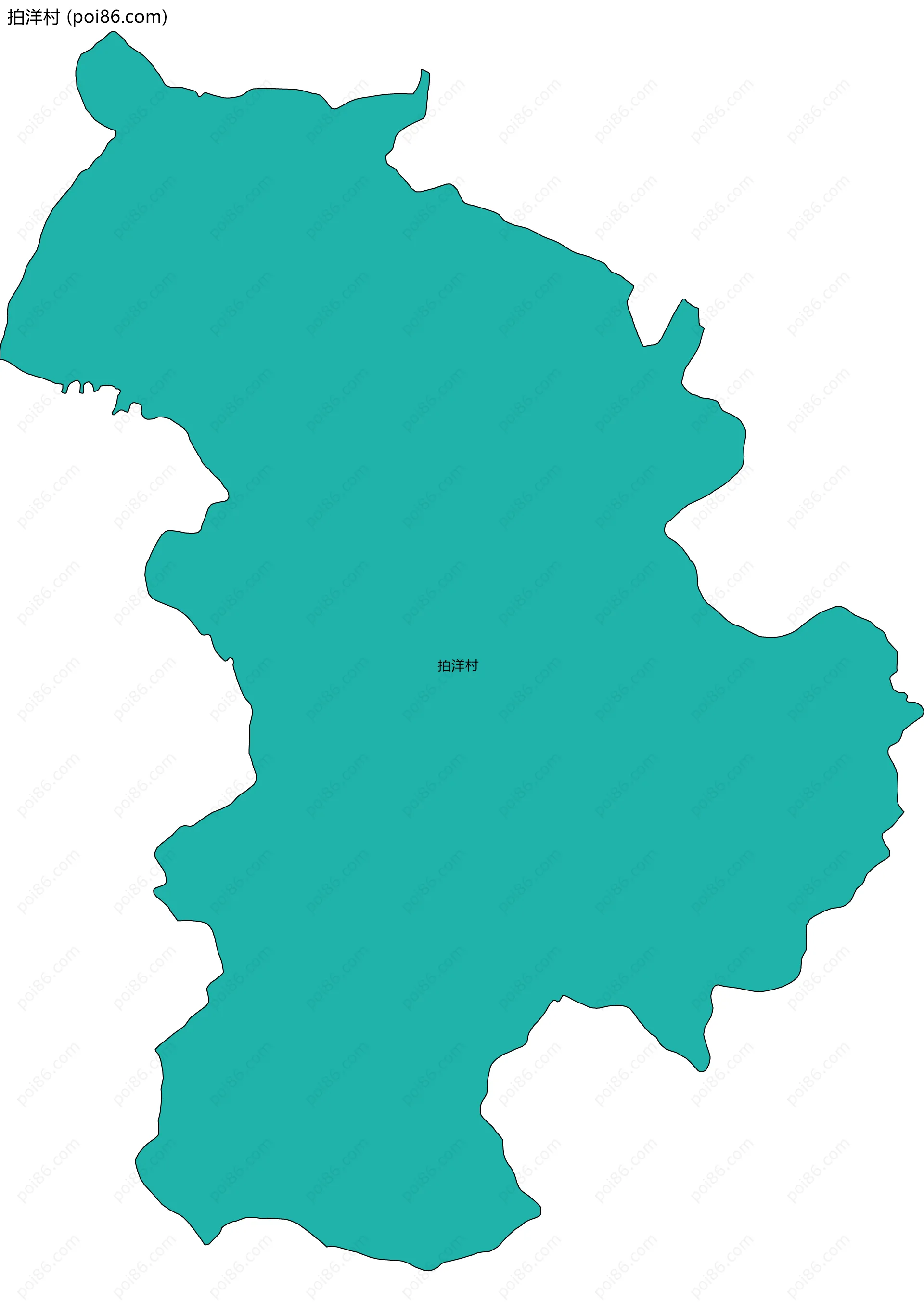 拍洋村边界地图