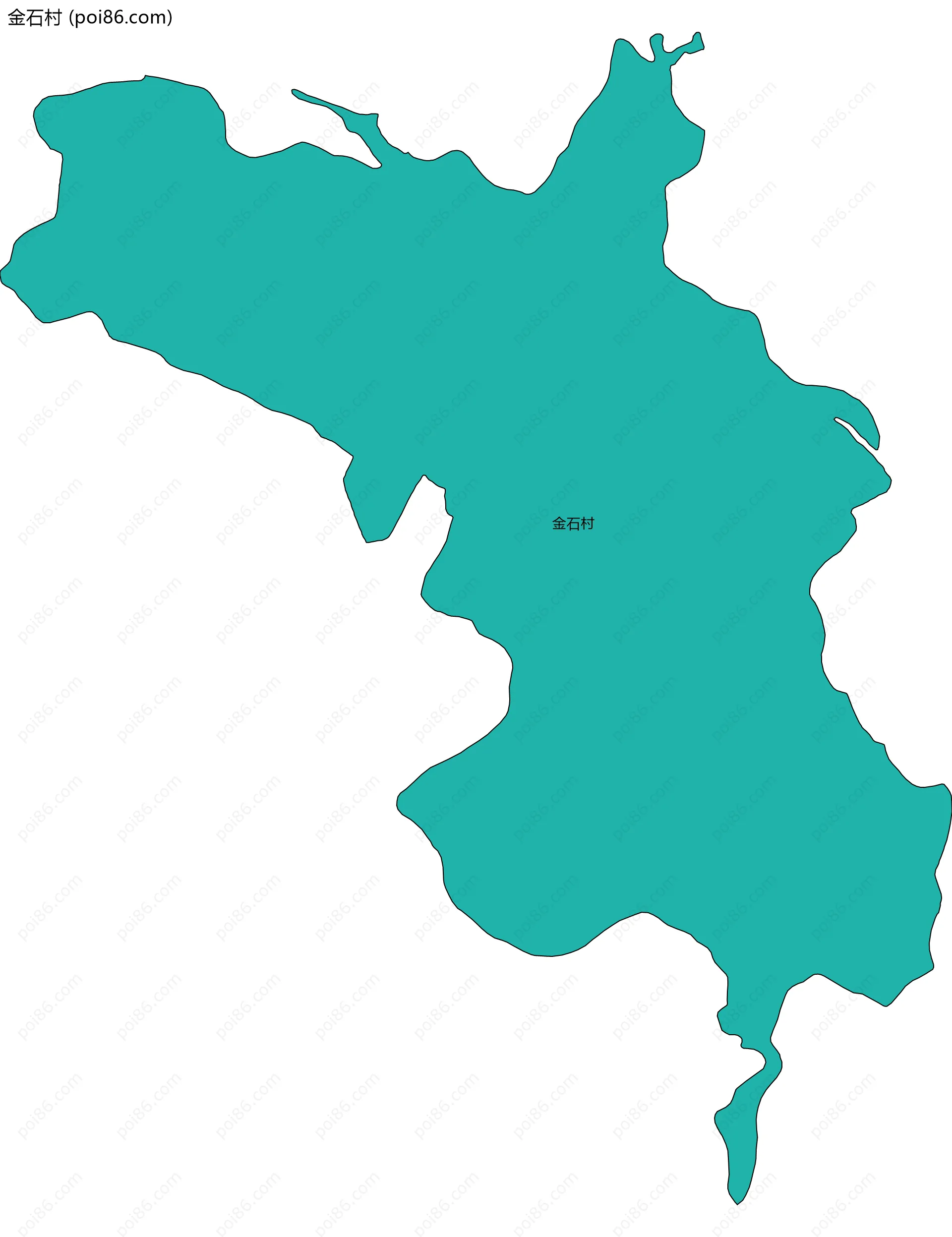 金石村边界地图