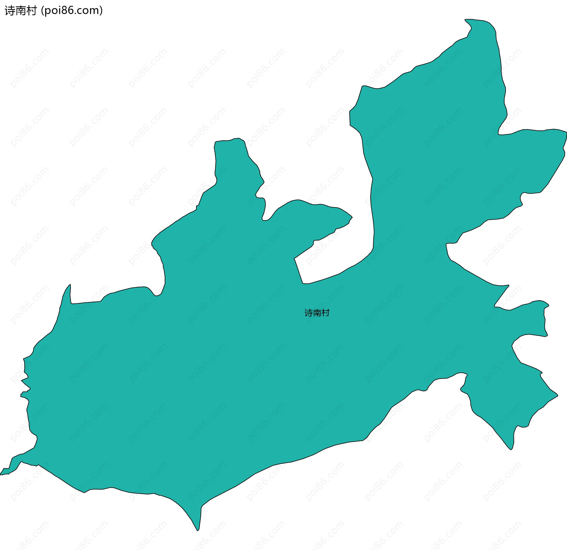 诗南村边界地图
