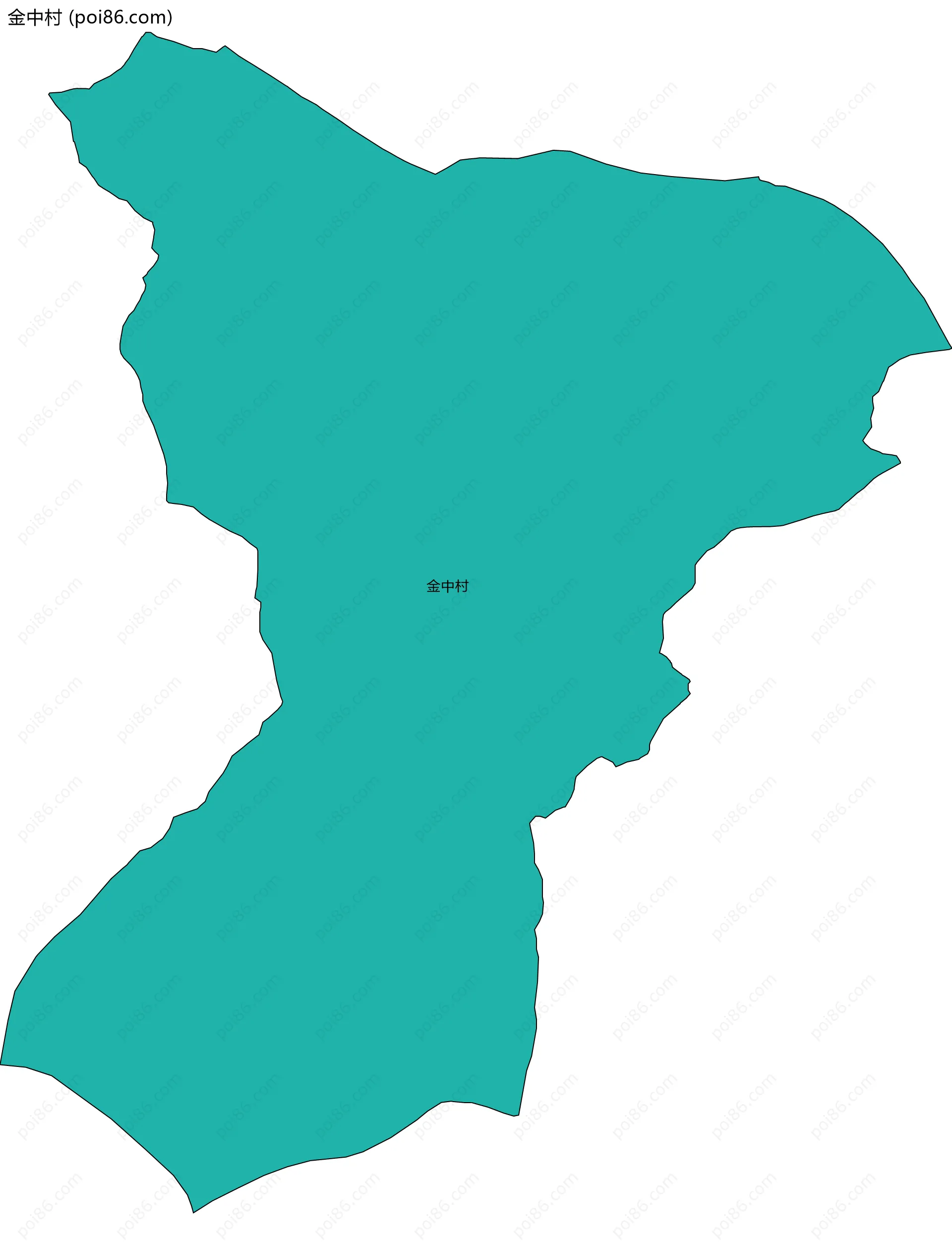 金中村边界地图