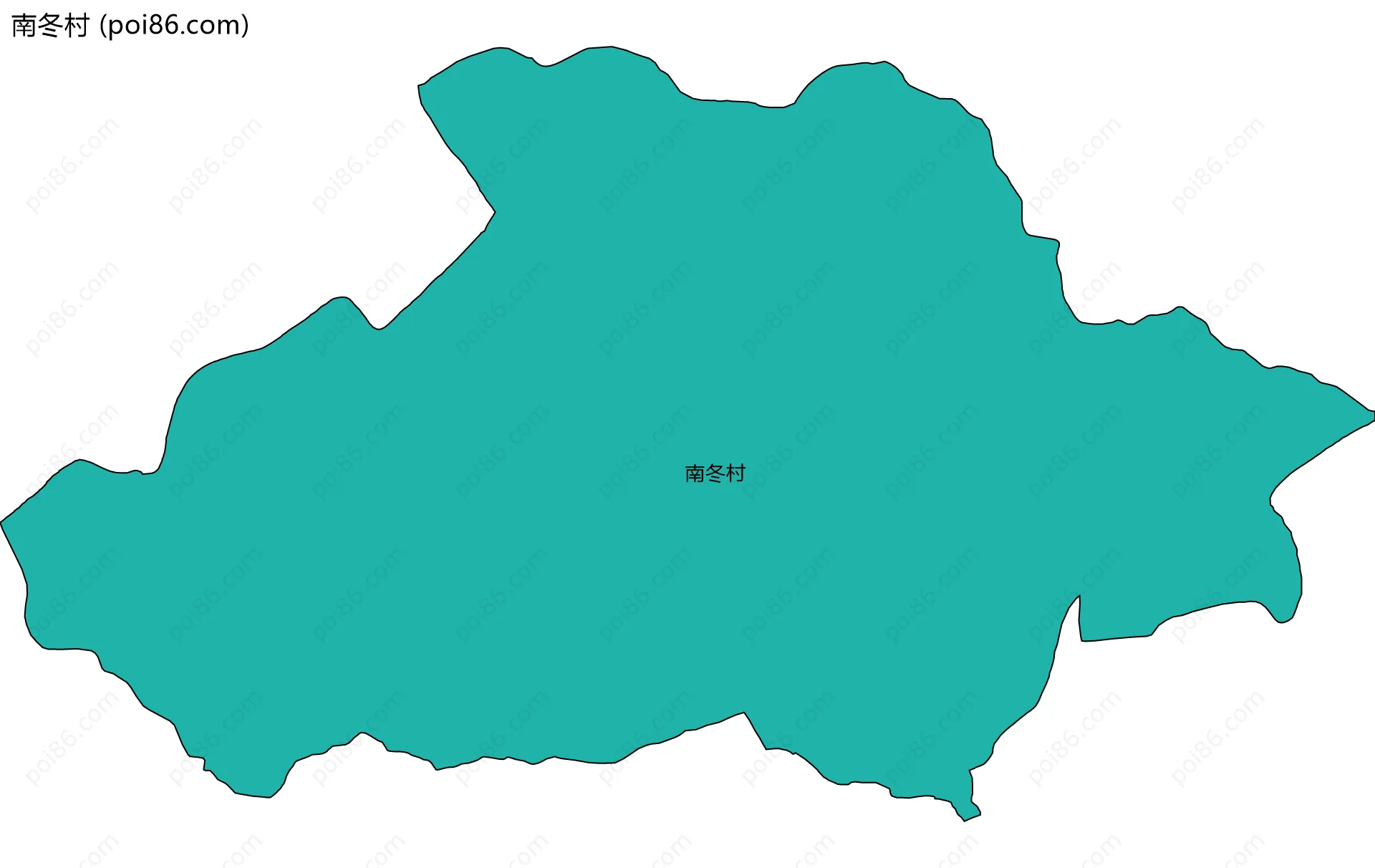 南冬村边界地图