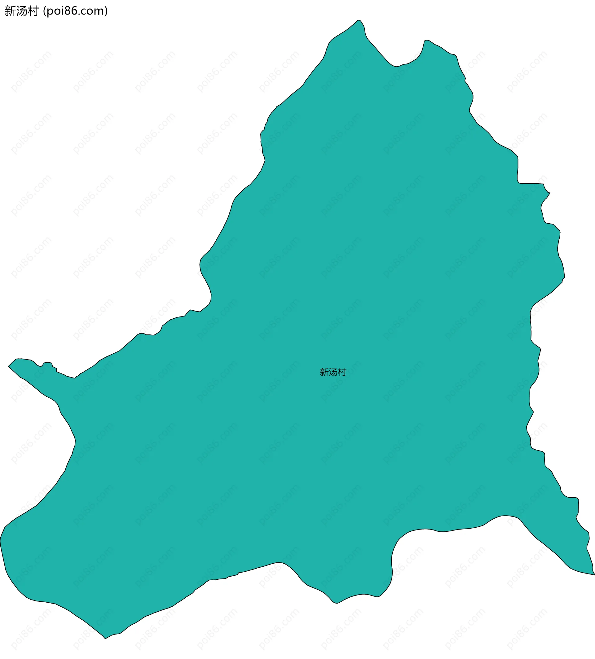 新汤村边界地图