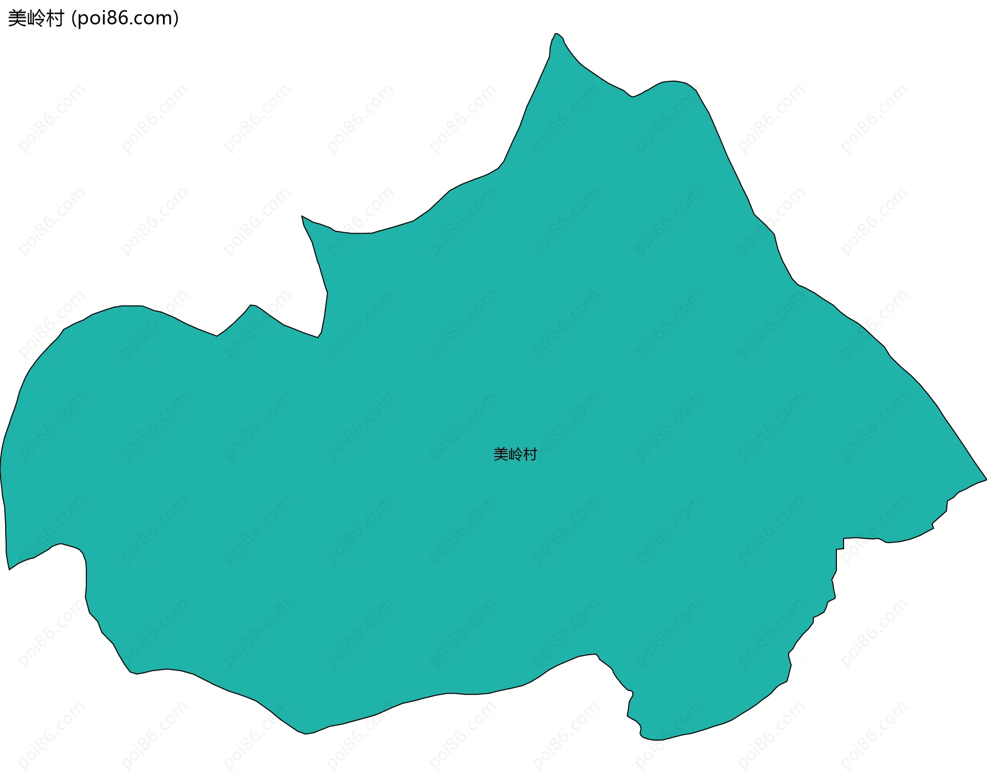 美岭村边界地图