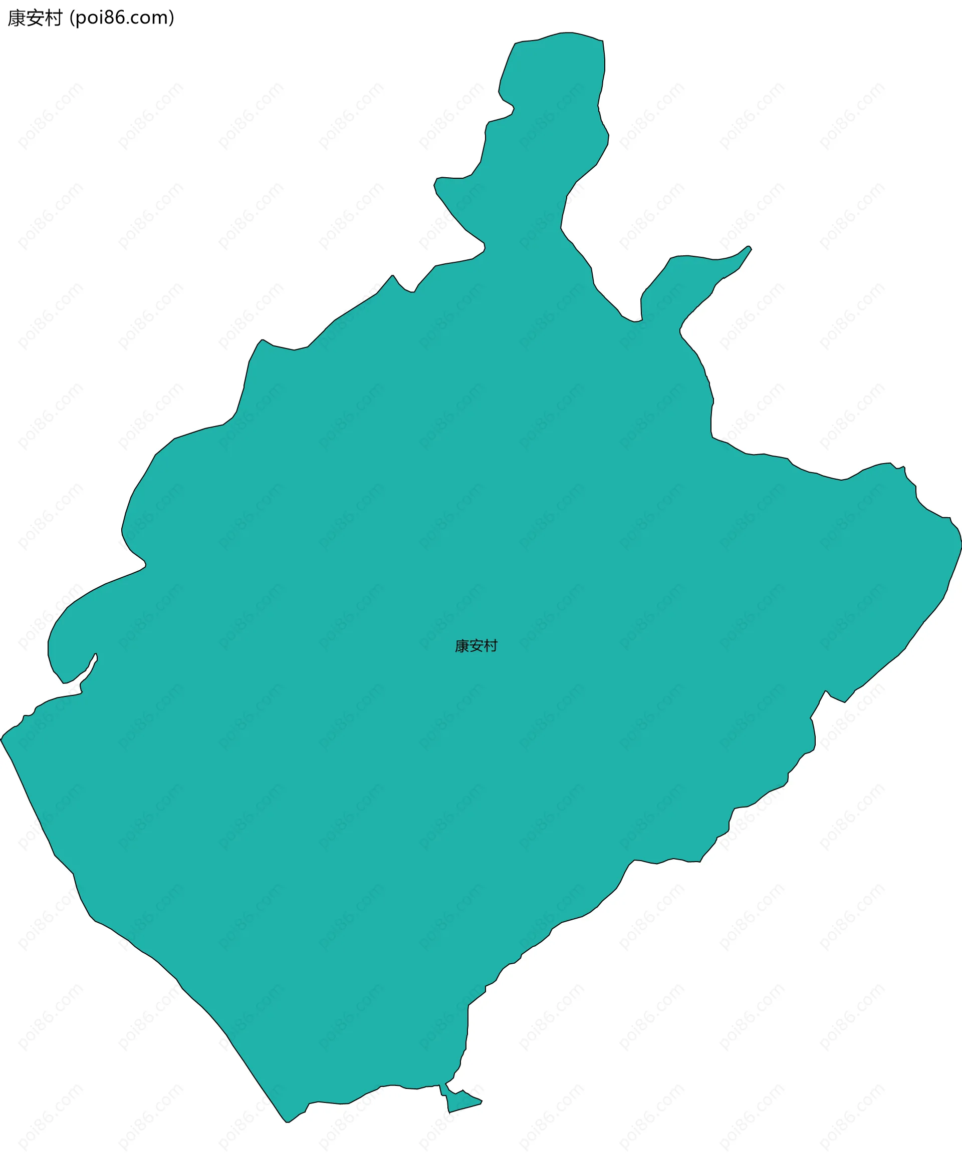 康安村边界地图