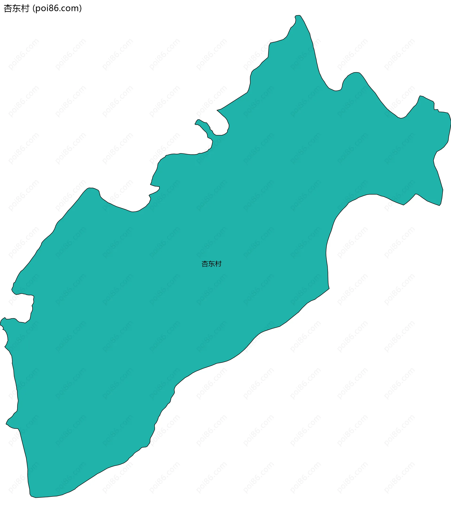 杏东村边界地图