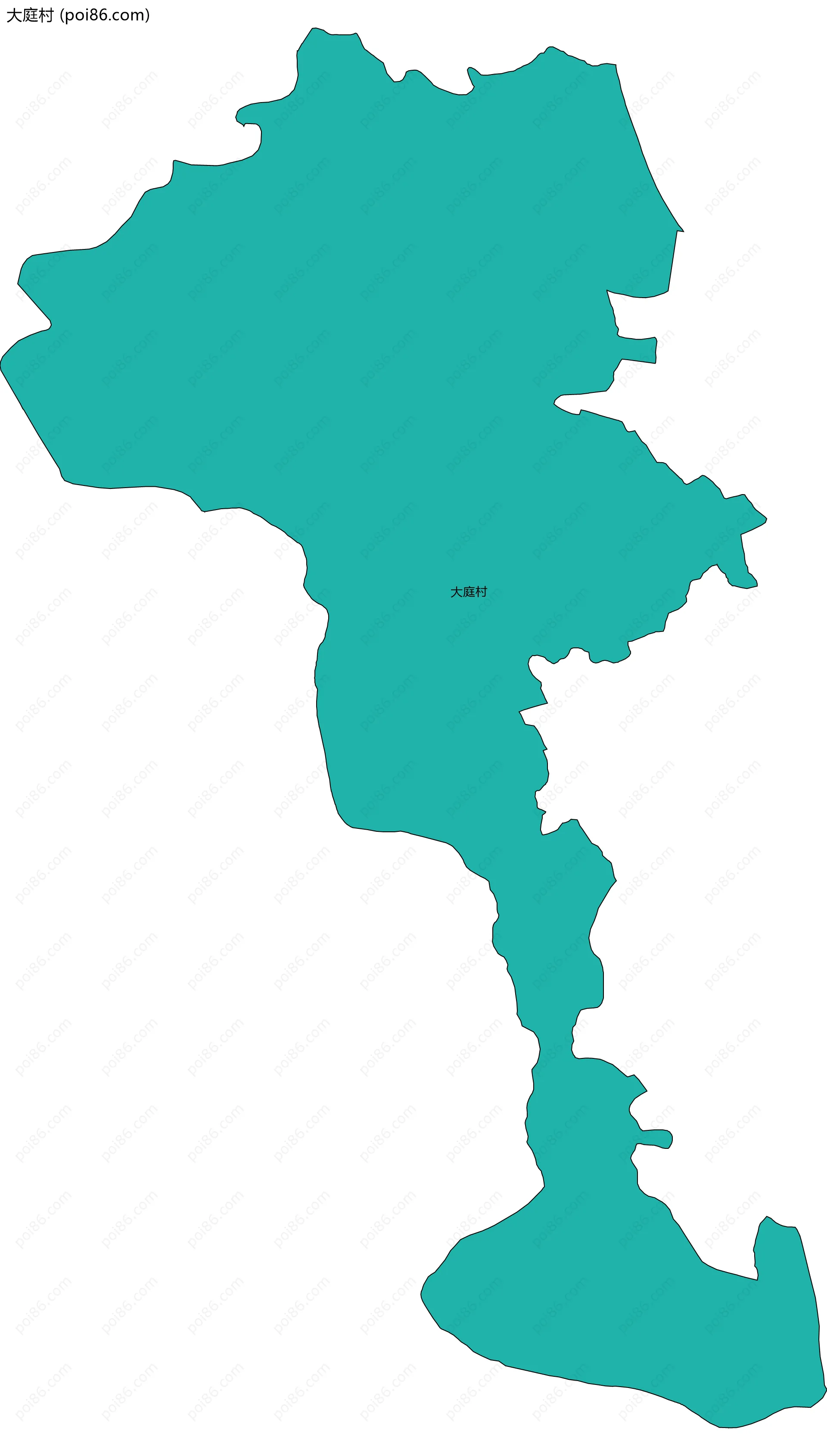 大庭村边界地图