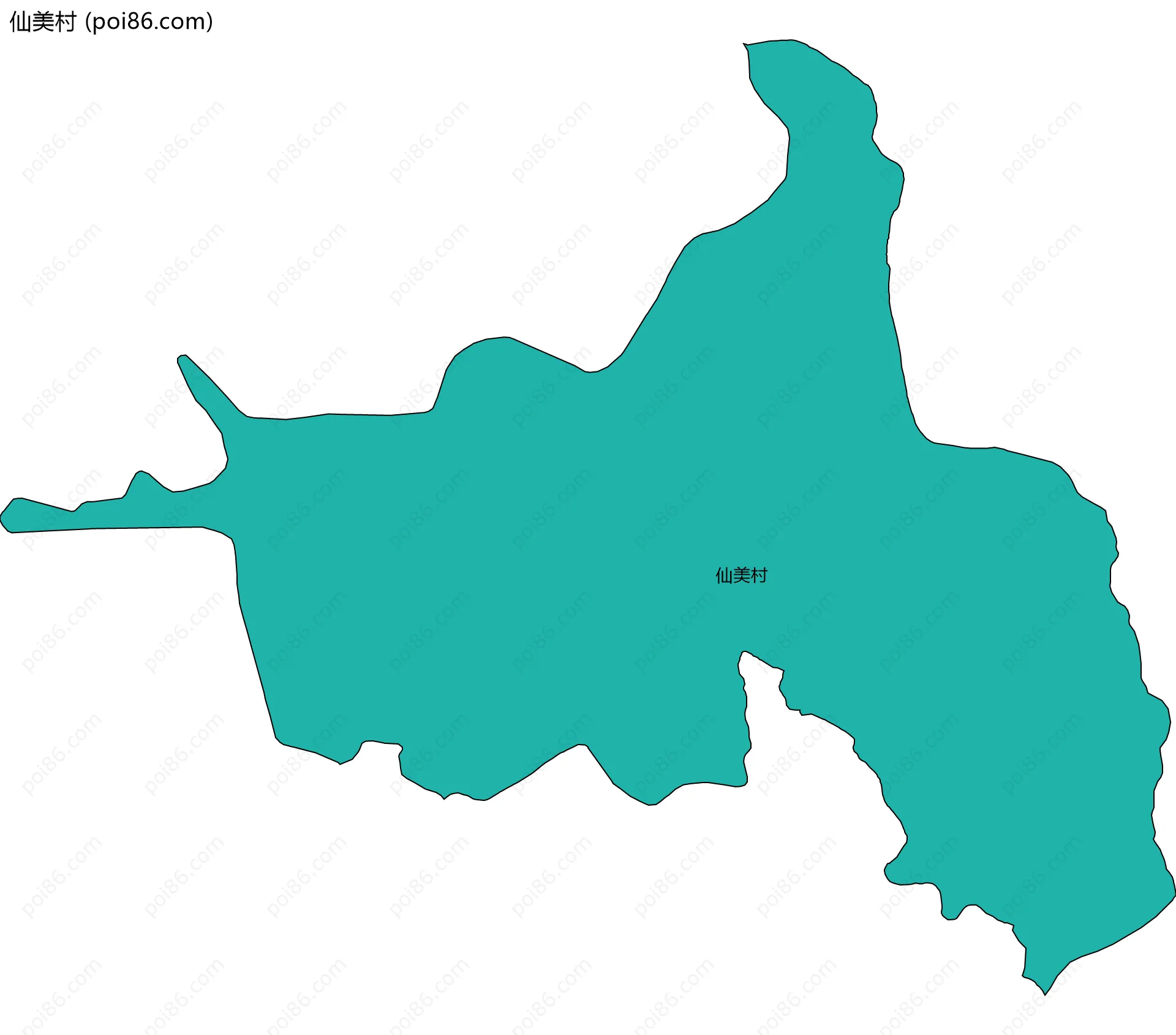 仙美村边界地图