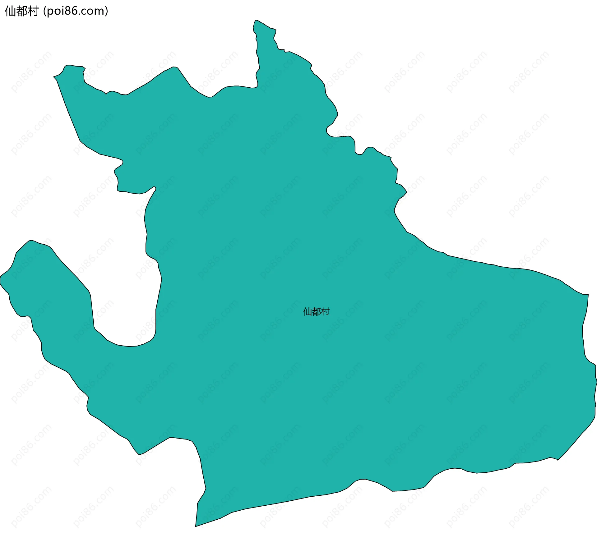 仙都村边界地图