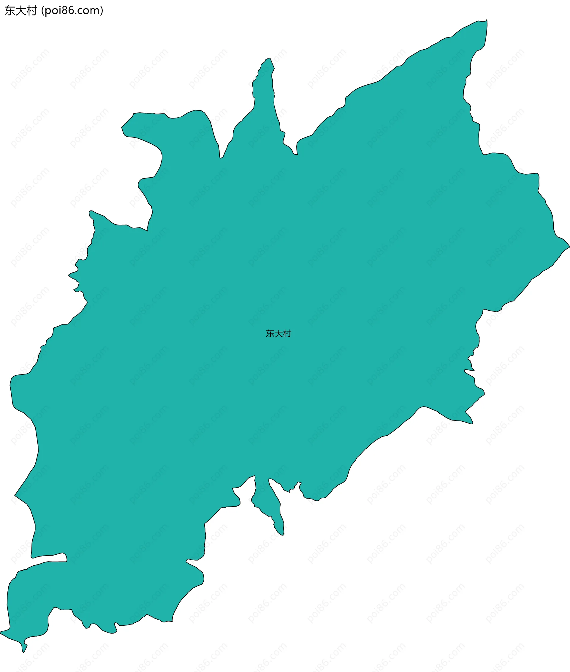 东大村边界地图