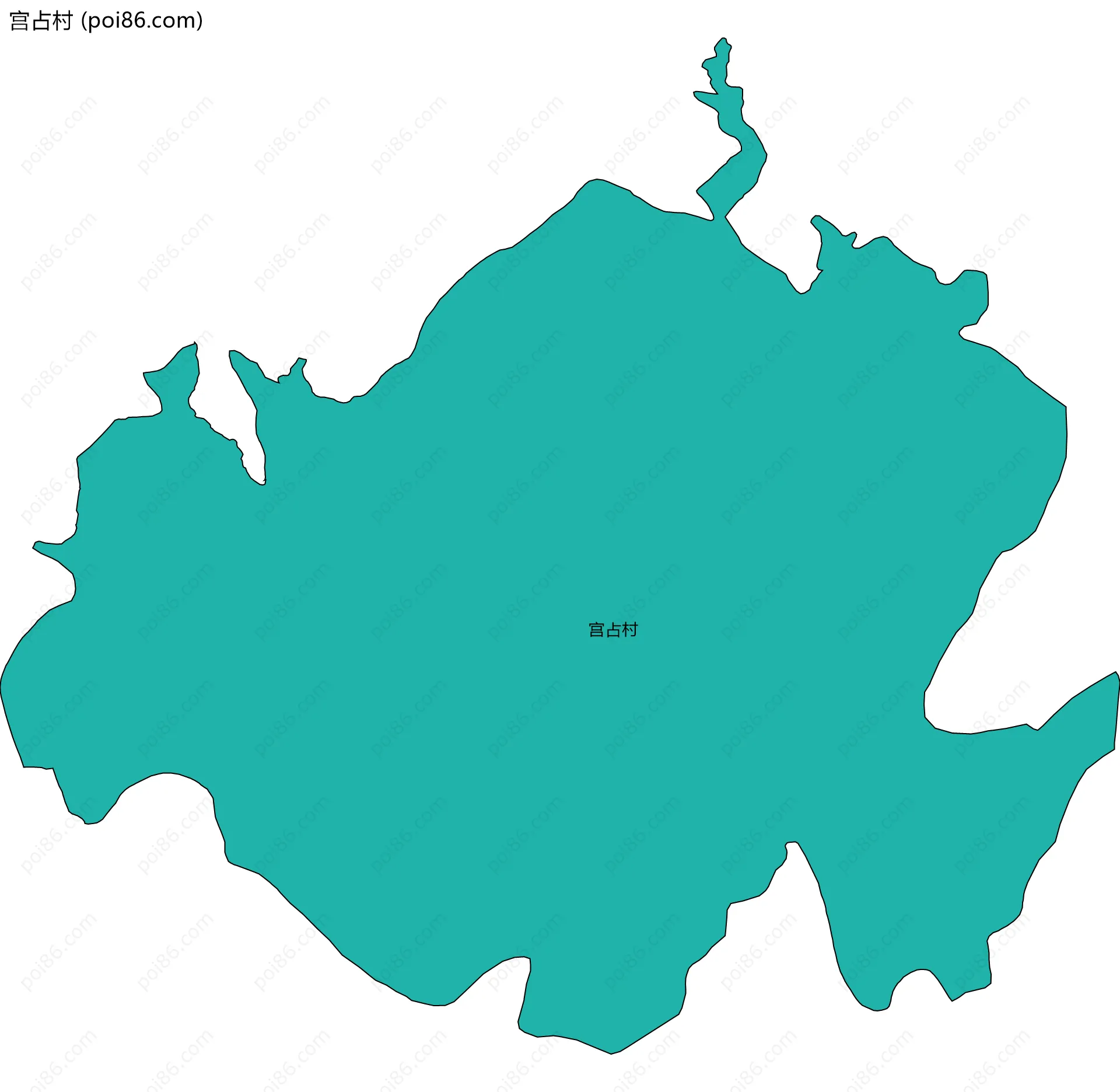 宫占村边界地图