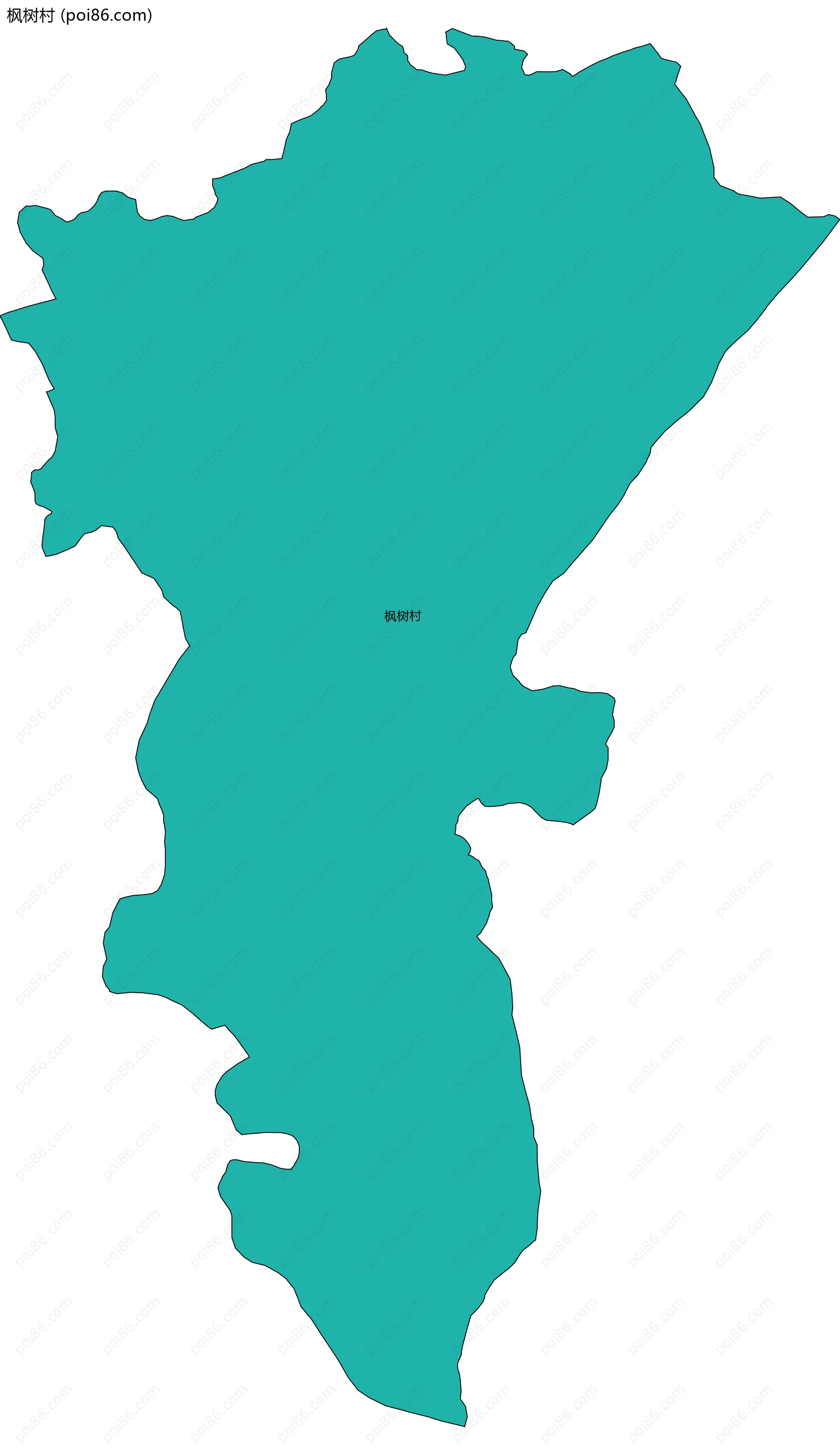 枫树村边界地图