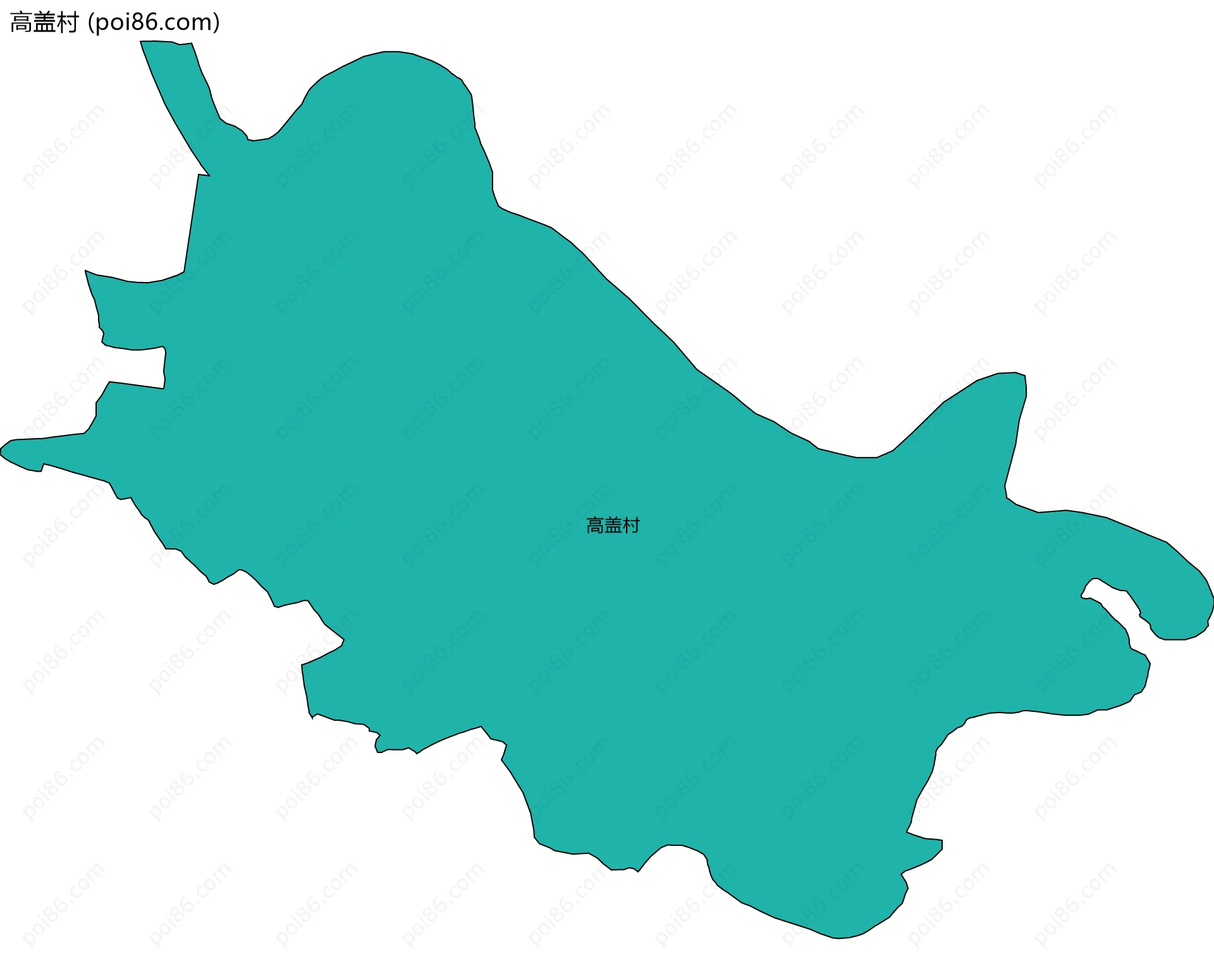 高盖村边界地图