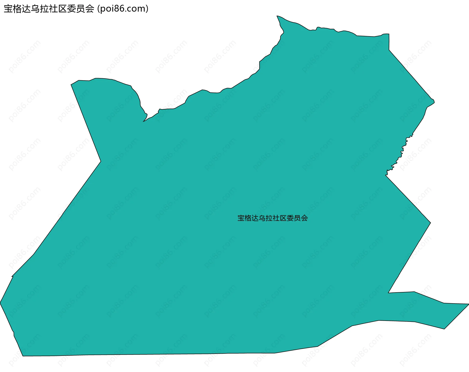 宝格达乌拉社区委员会边界地图